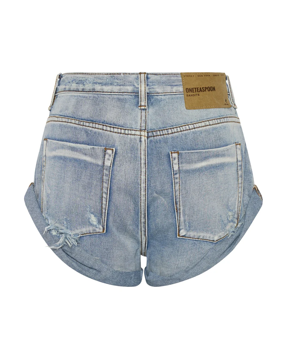 ONETEASPOON Womens Hendrixe Bandits Low Waist Denim Short - Image 8