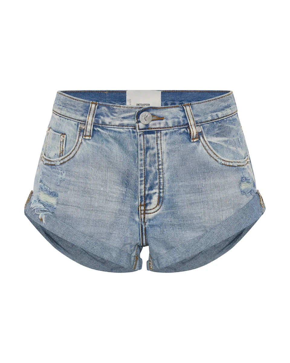 ONETEASPOON Womens Hendrixe Bandits Low Waist Denim Short - Image 9