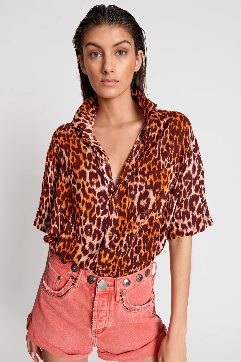 OneTeaspoon WOMENS POLYNESIAN ANIMAL SHIRT - ANIMAL