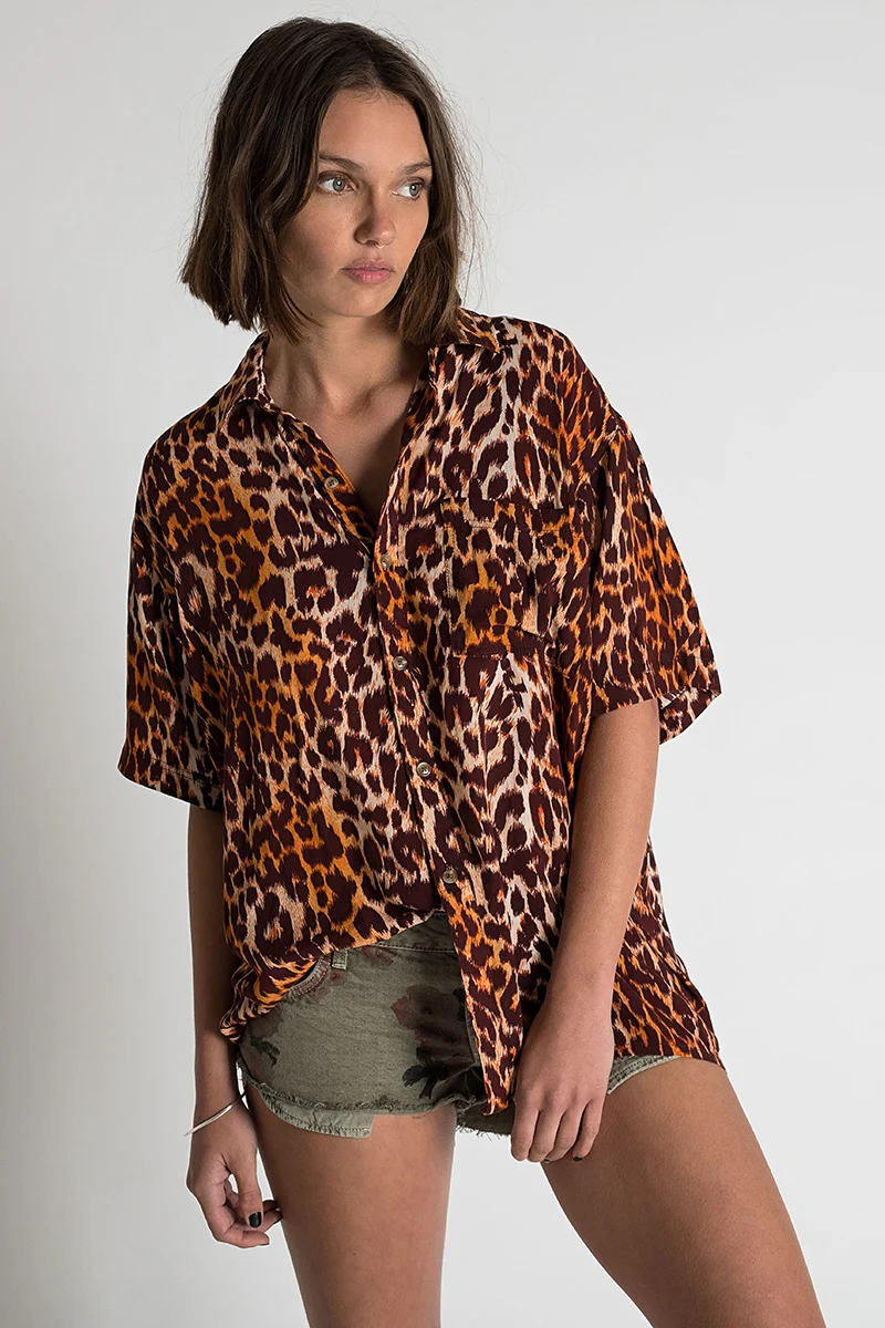 OneTeaspoon WOMENS POLYNESIAN ANIMAL SHIRT - ANIMAL - Image 6