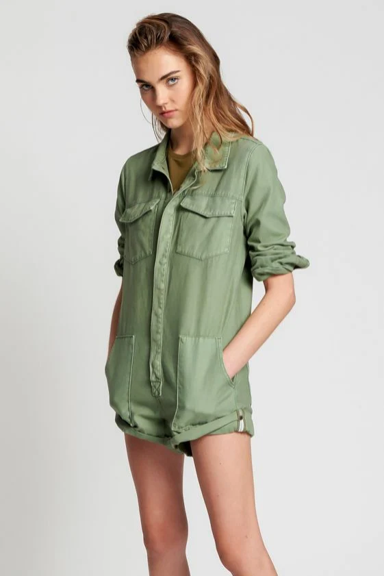 OneTeaspoon WOMENS SUPER KHAKI CARGO PROPHECY JUMPSUIT - SUPER KHAKI - Image 11