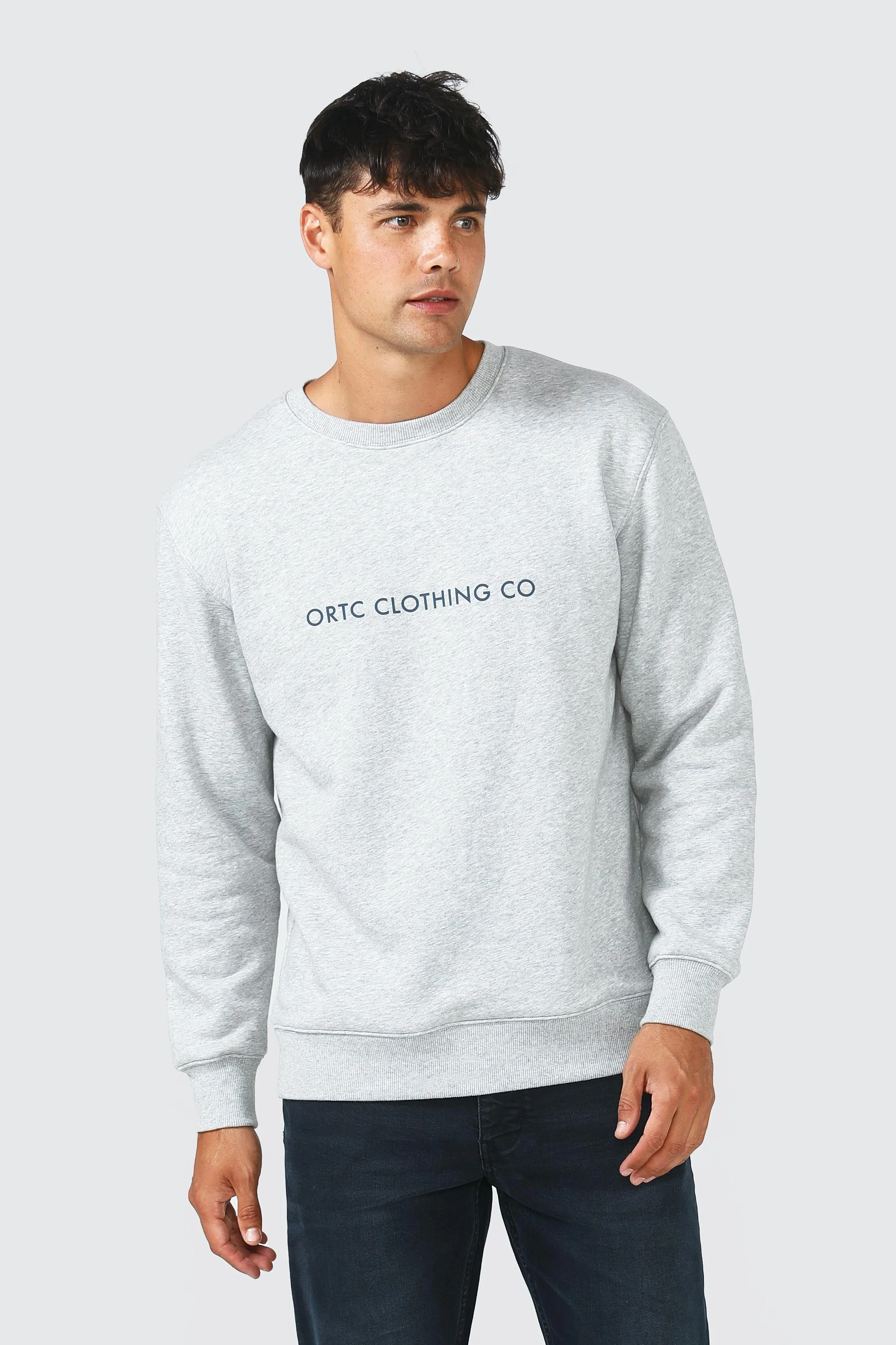 Ortc MENS FLEECE LOGO CREW - GREY MARLE - Image 4