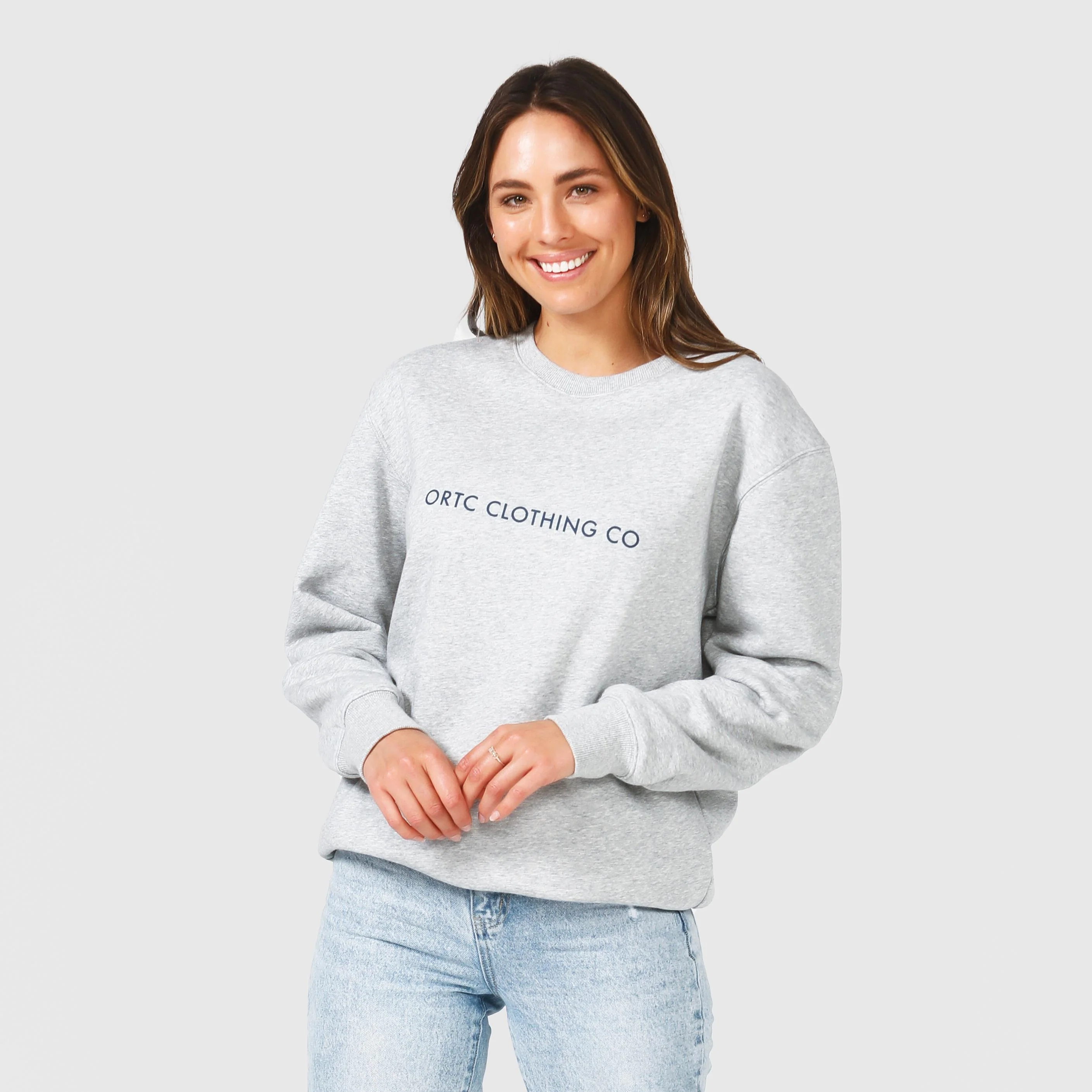 Ortc MENS FLEECE LOGO CREW - GREY MARLE - Image 5