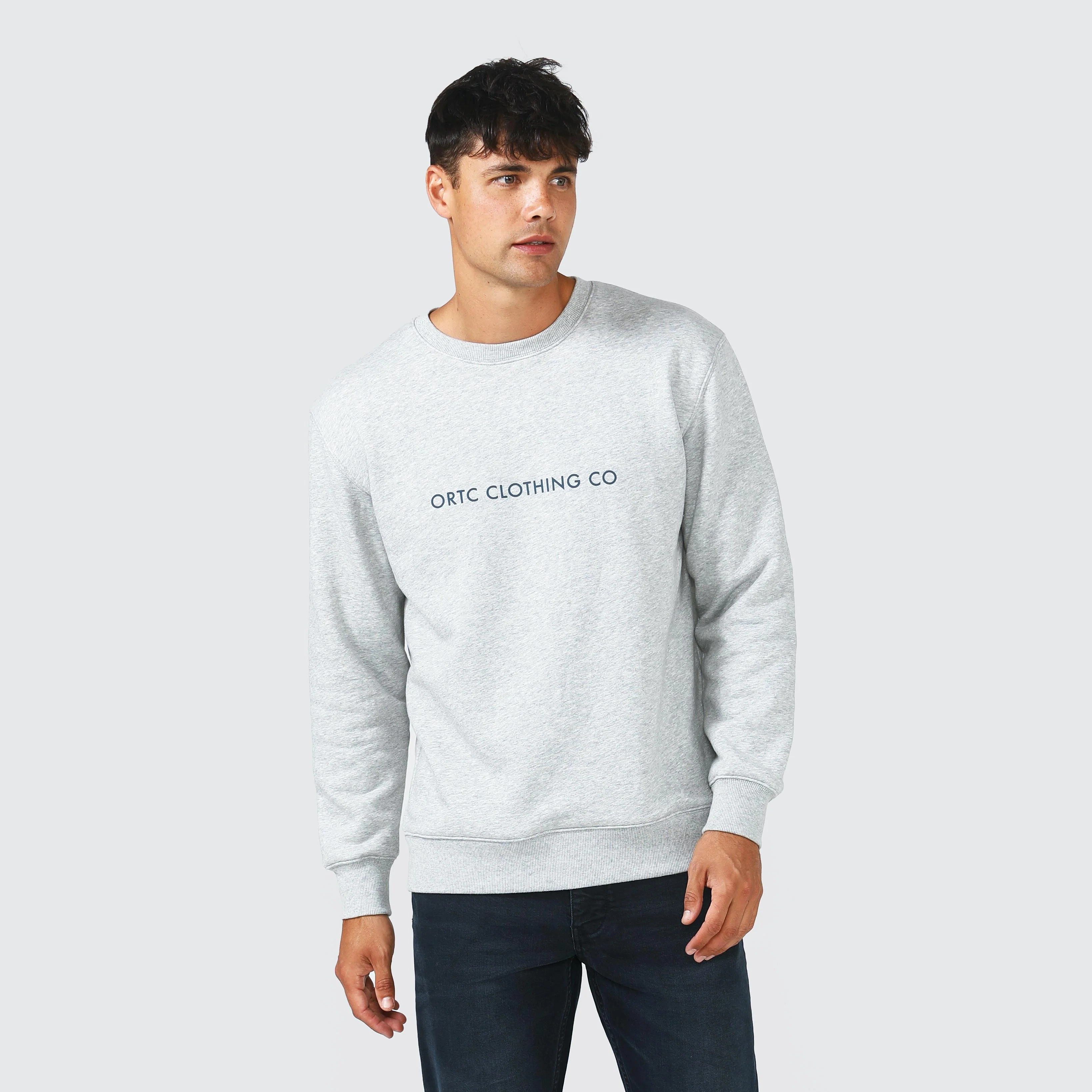 Ortc MENS FLEECE LOGO CREW - GREY MARLE - Image 6
