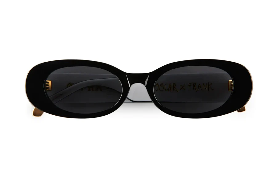 OSCAR & FRANK Citra Sunglasses Gloss Black/ White - Image 9