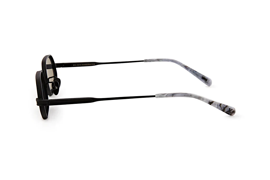 OSCAR & FRANK Mr Zuzu Sunglasses  Matte Black Titanium / Grey Lens - Image 4