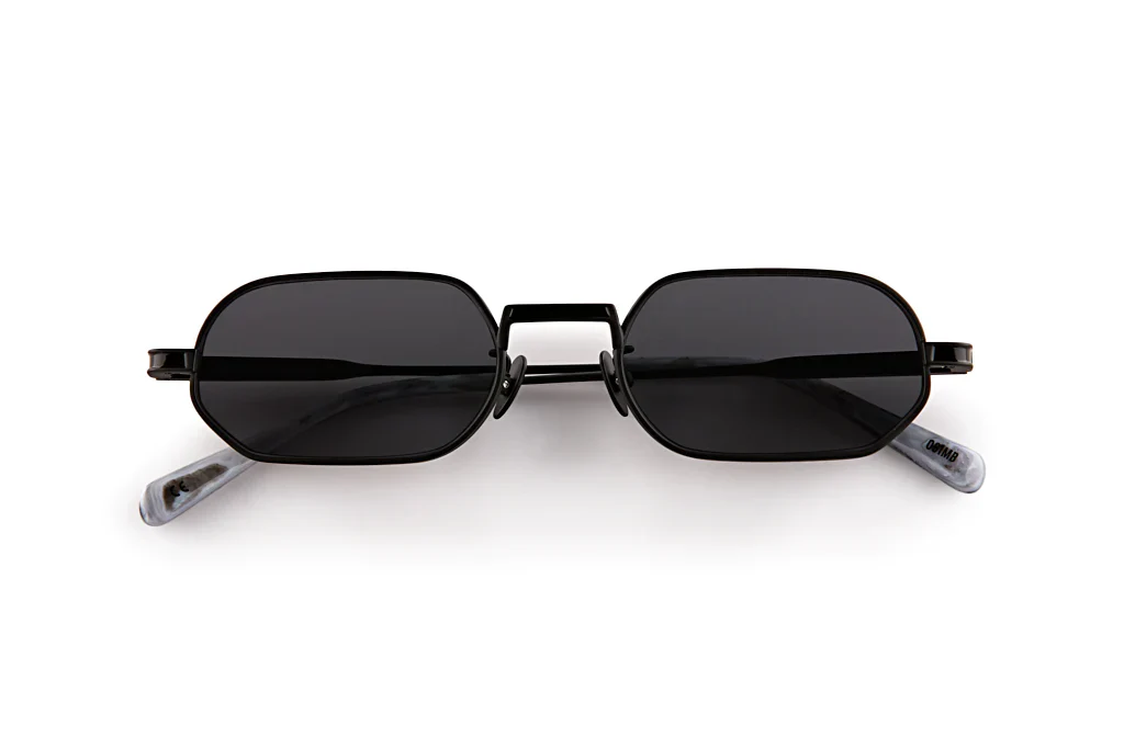 OSCAR & FRANK Mr Zuzu Sunglasses  Matte Black Titanium / Grey Lens - Image 5