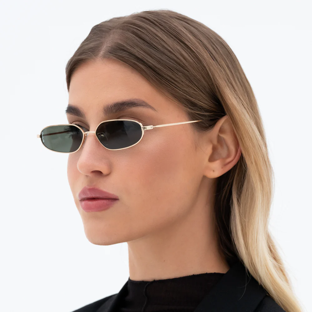 OTRA EYEWEAR Drew Sunglasses Gold / Green - Image 8