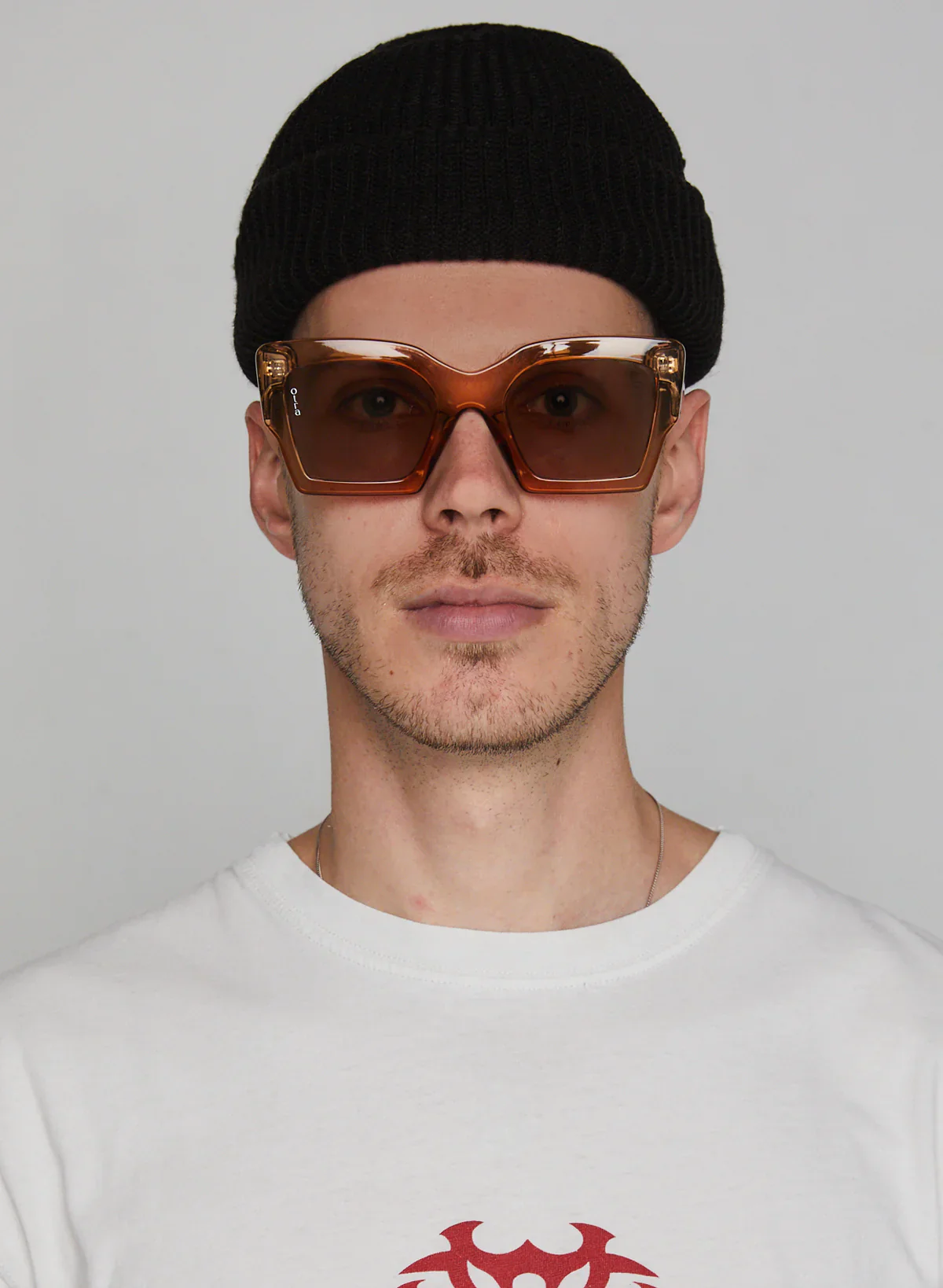 OTRA EYEWEAR Pipa Sunglasses- Transparent Gold/ Brown - Image 7