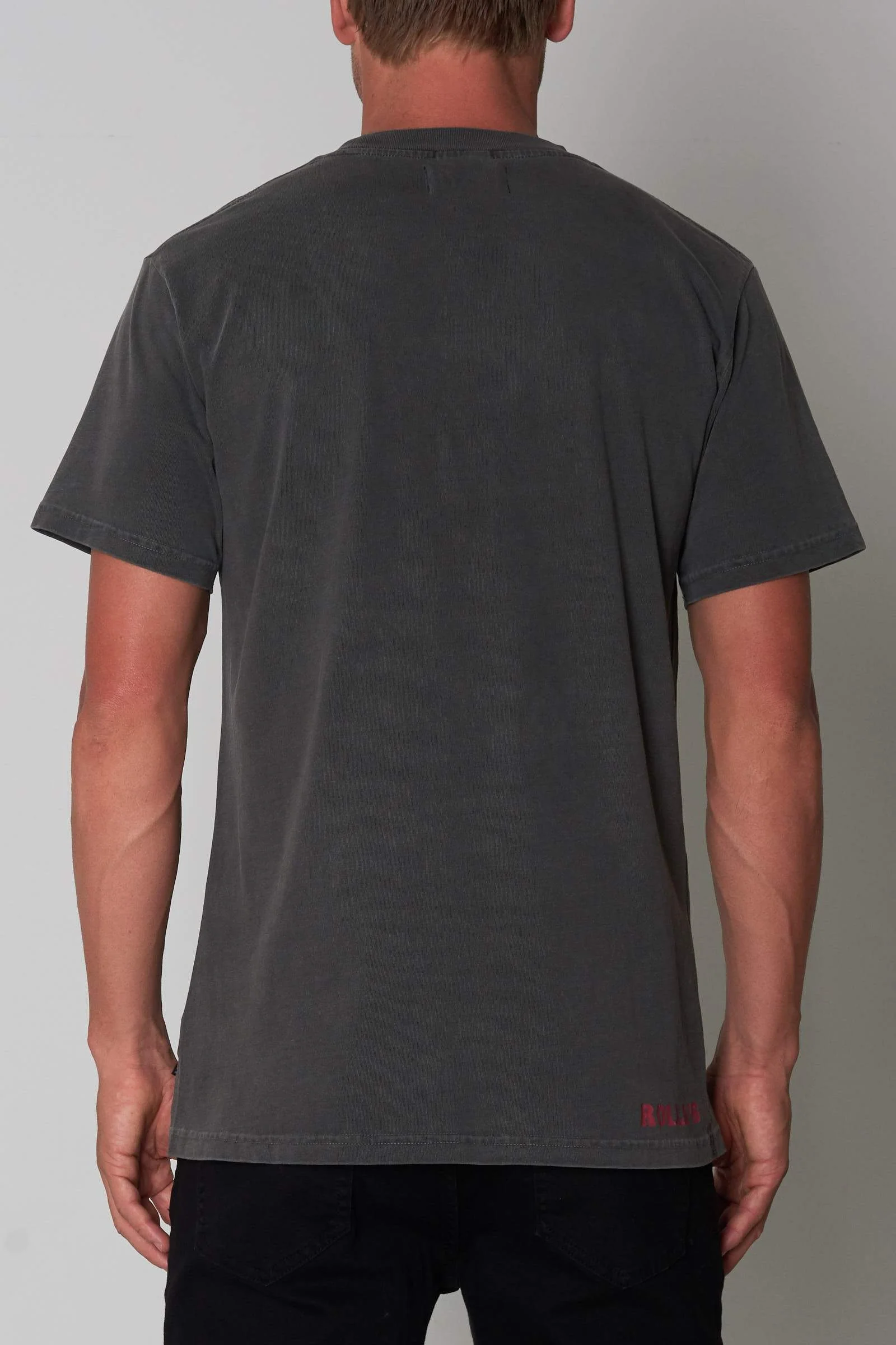 Rollas MENS BUD EAGLE HEAD TEE - WASHED BLACK - Image 2