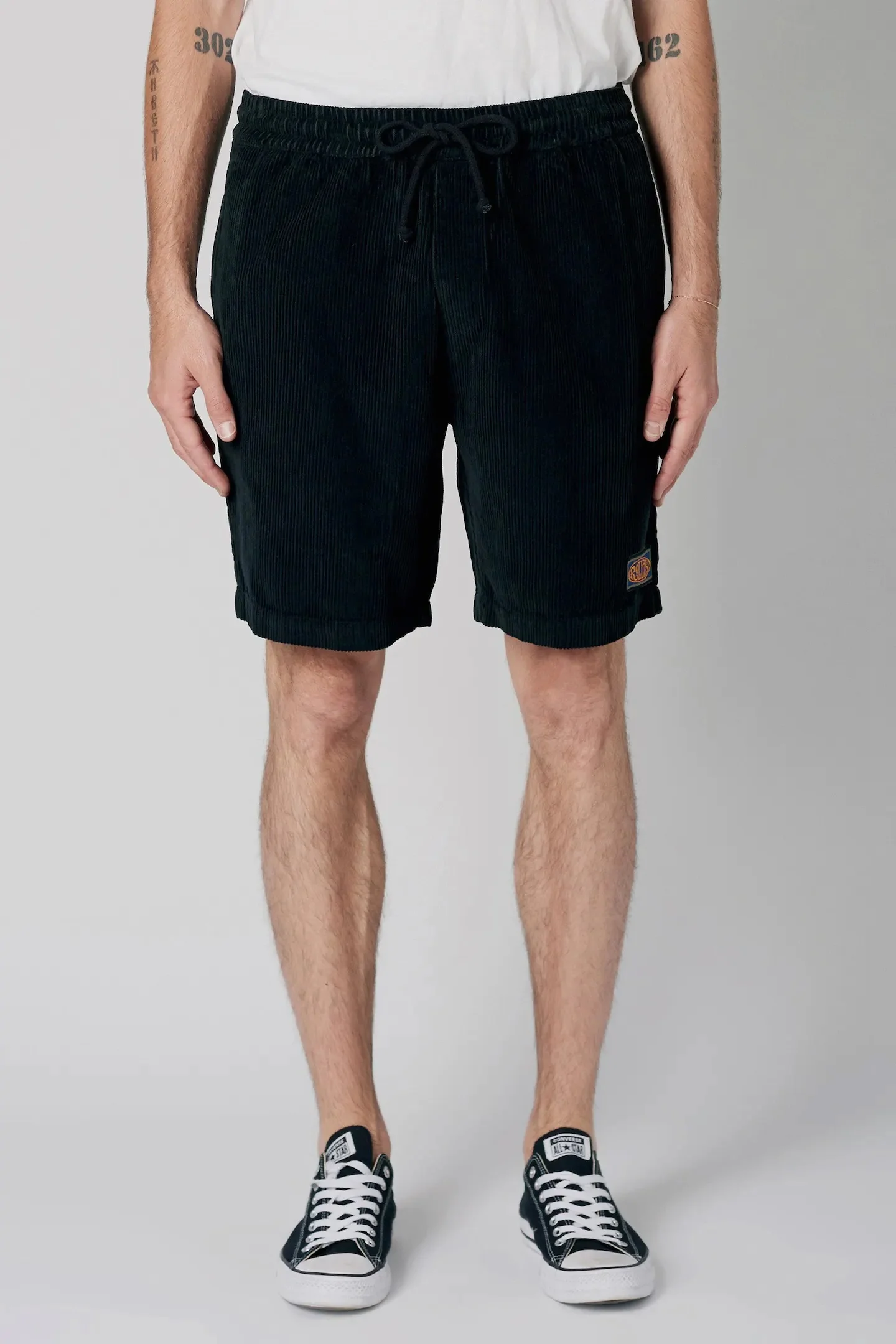 ROLLAS Mens Cord Walker Short Black - Image 4