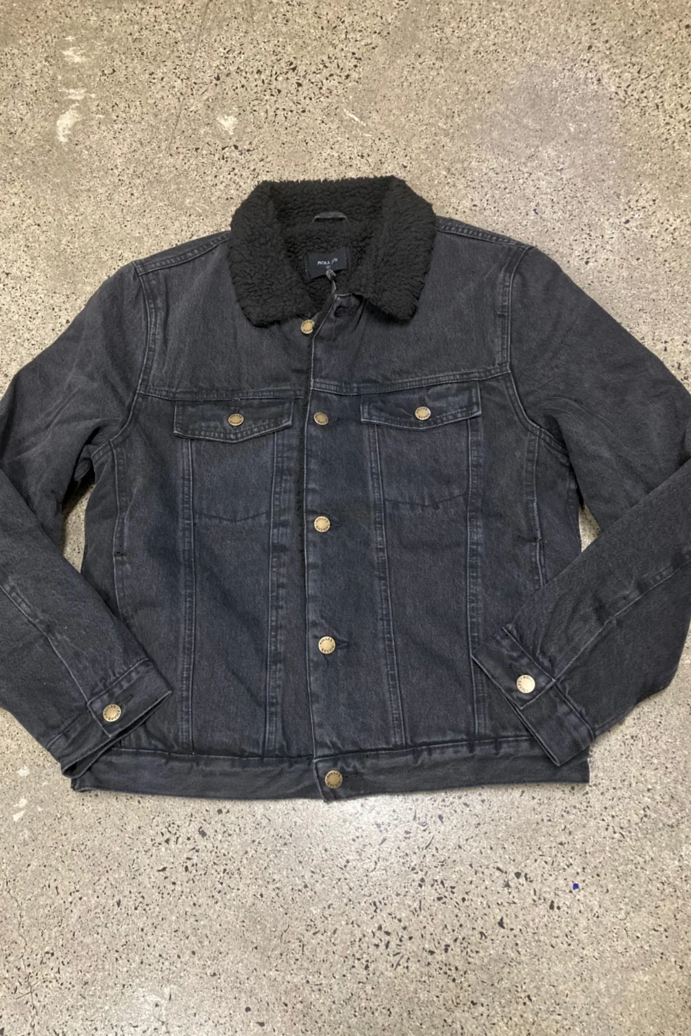Rollas MENS DENIM SHERPA - WASHED BLACK - Image 7