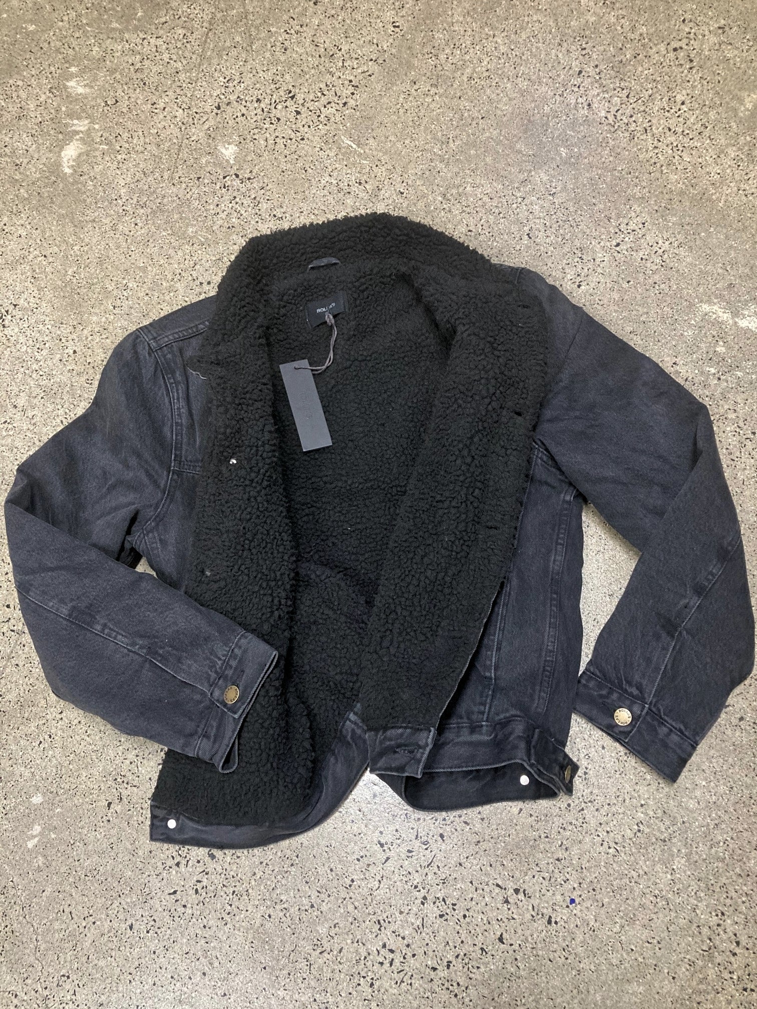 Rollas MENS DENIM SHERPA - WASHED BLACK - Image 8