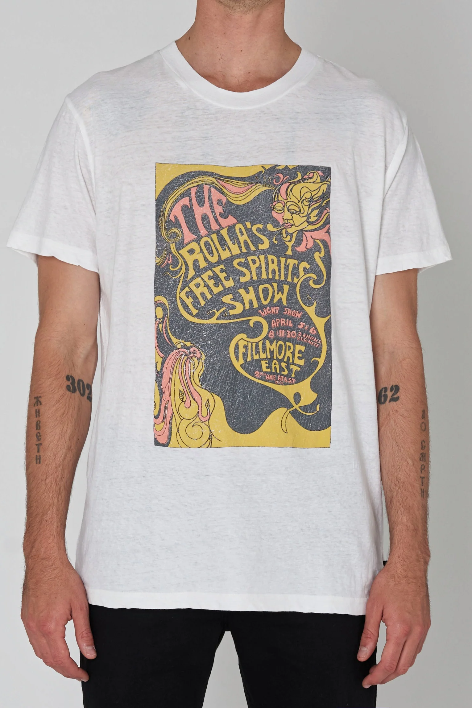 ROLLAS Mens Free Spirits Tee - Vintage White