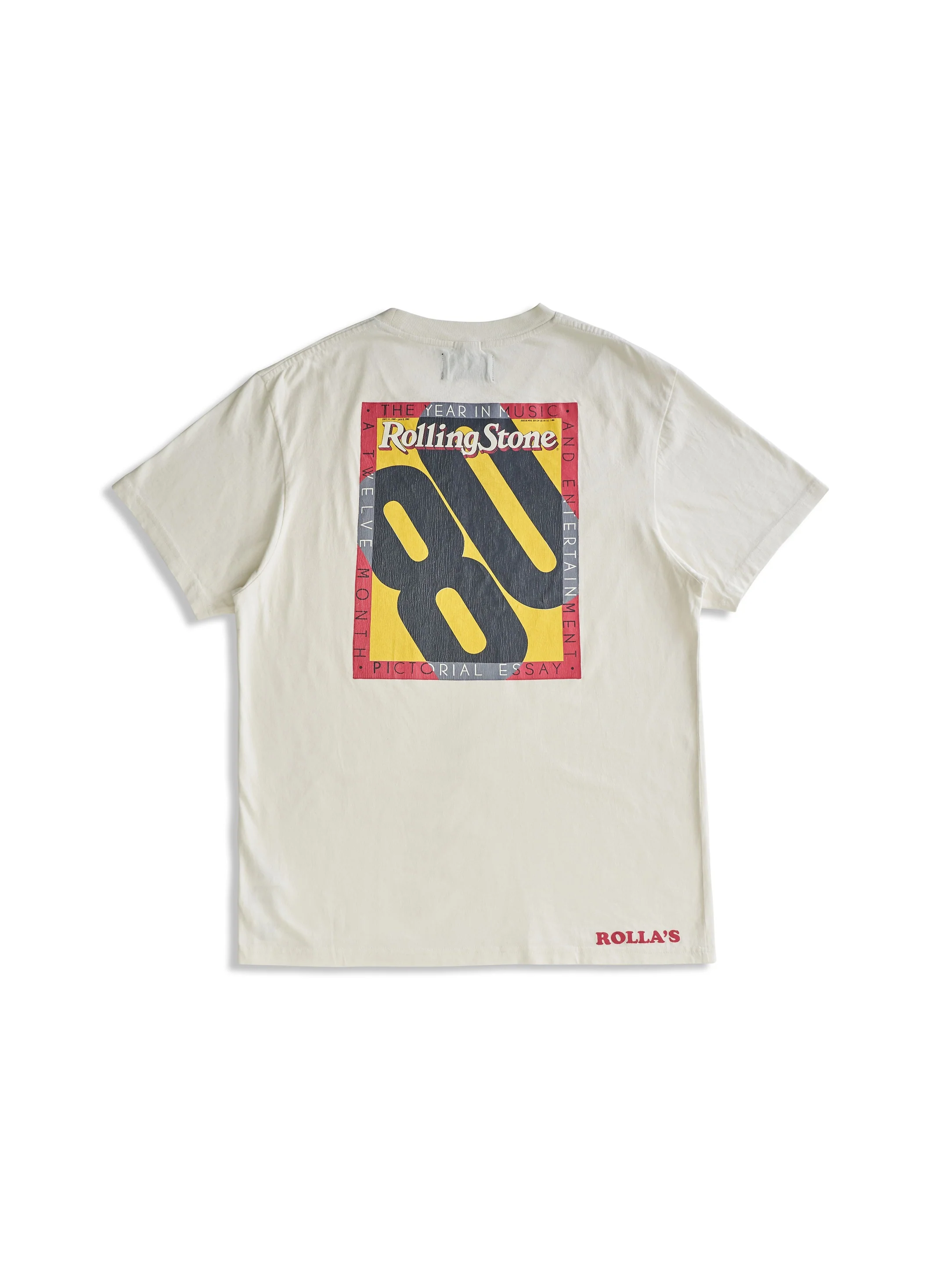 ROLLAS Mens Rolling Stone 80 Cover Tee - Vintage White - Image 5