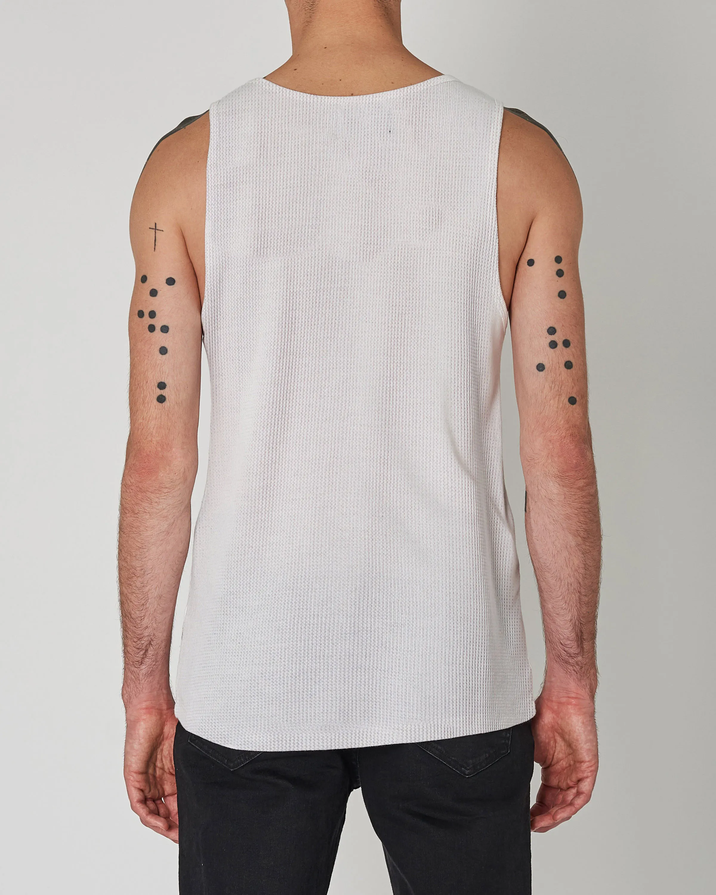 ROLLAS Mens Trade Waffle Tank - Vintage White - Image 2