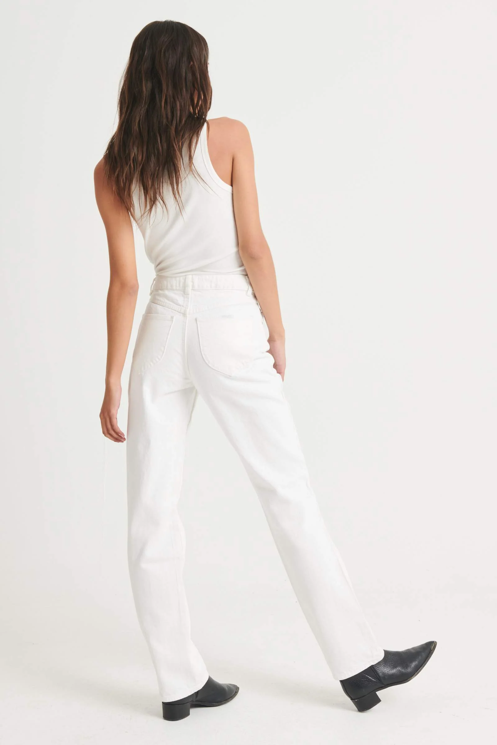 Rollas WOMENS CLASSIC STRAIGHT JEAN - VINTAGE WHITE - Image 7