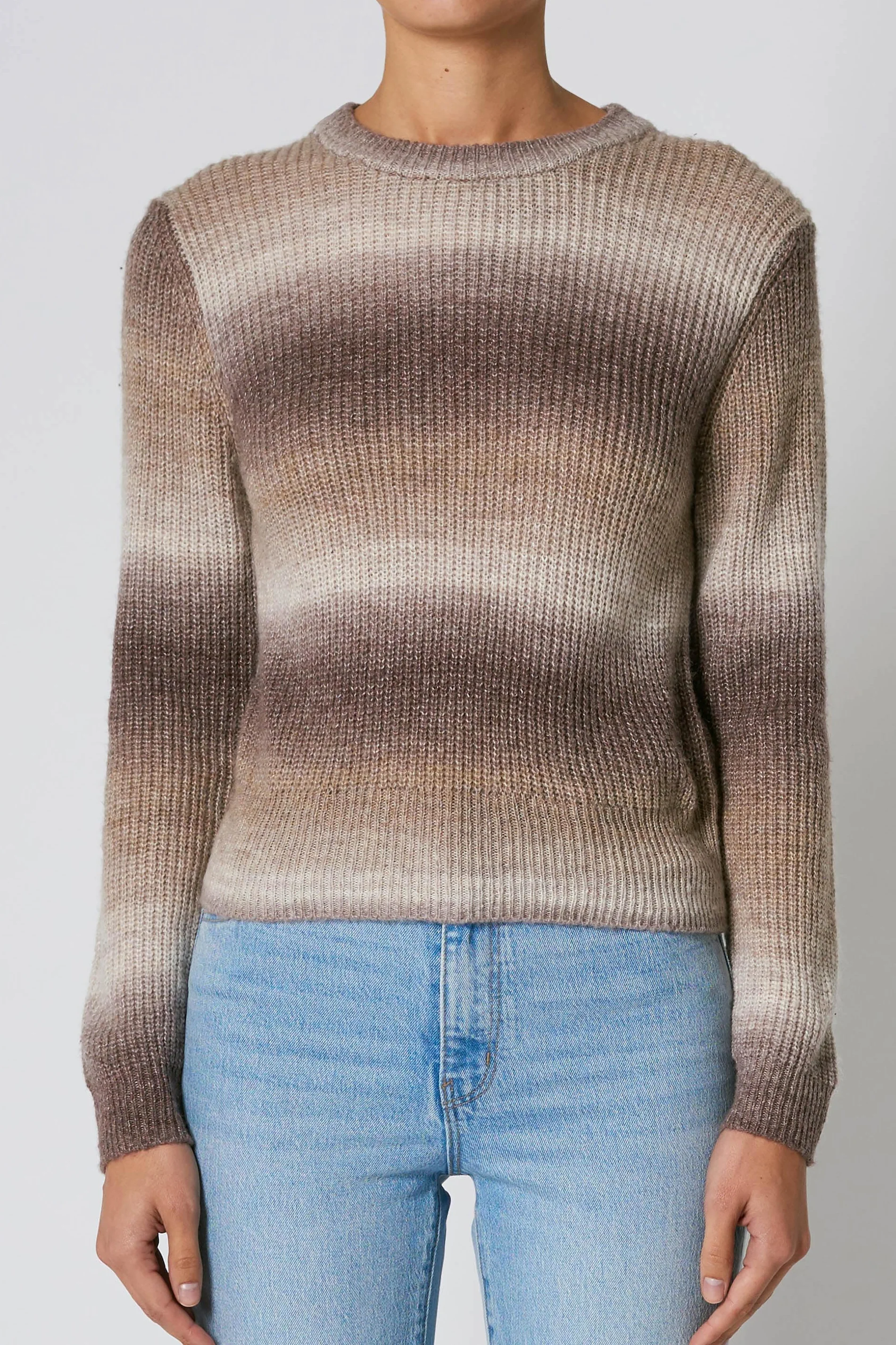 ROLLAS Womens Fluffy Sailor Sweater Mink