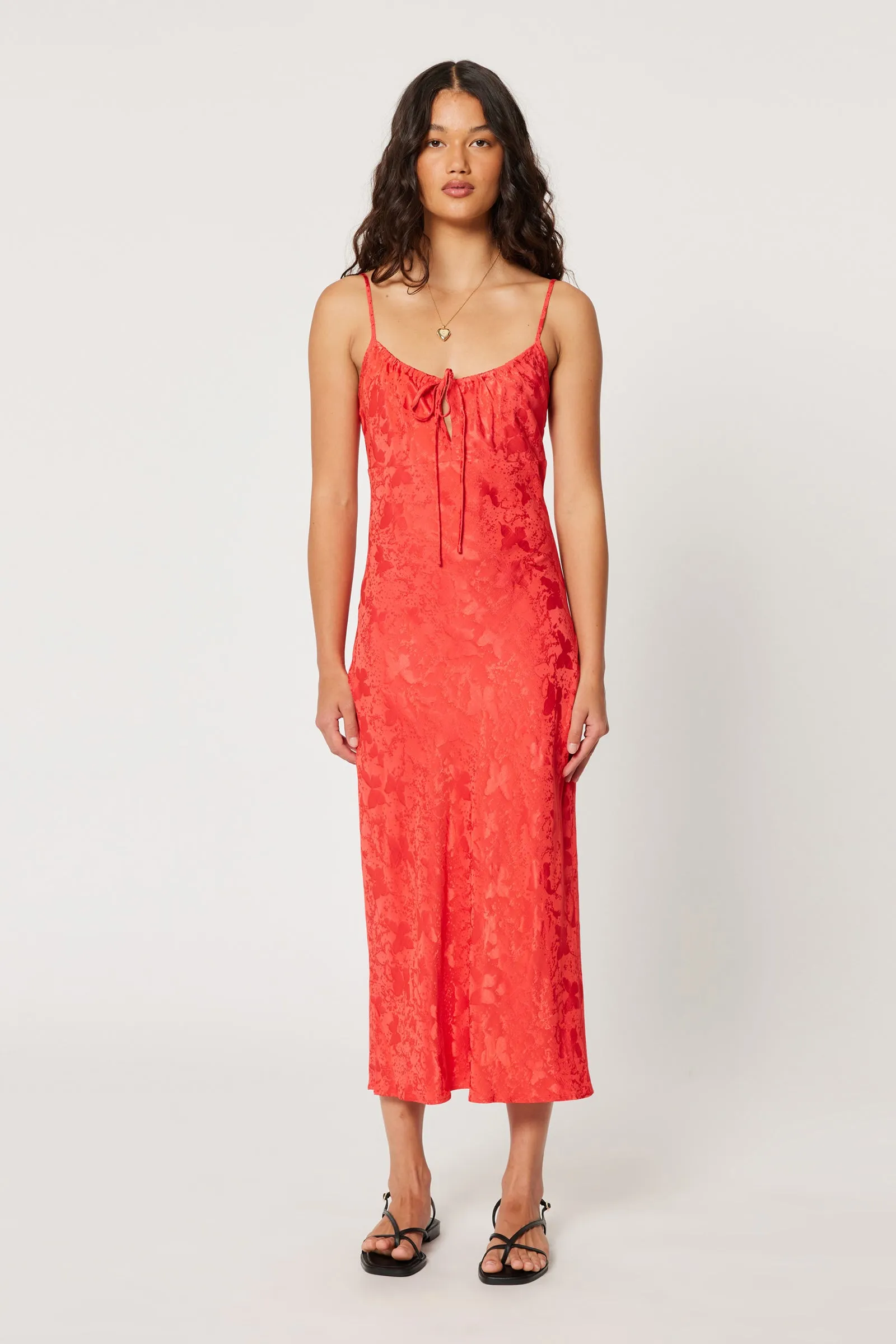 ROLLAS Womens Georgie Slip Jacquard  Dress- Cherry - Image 6