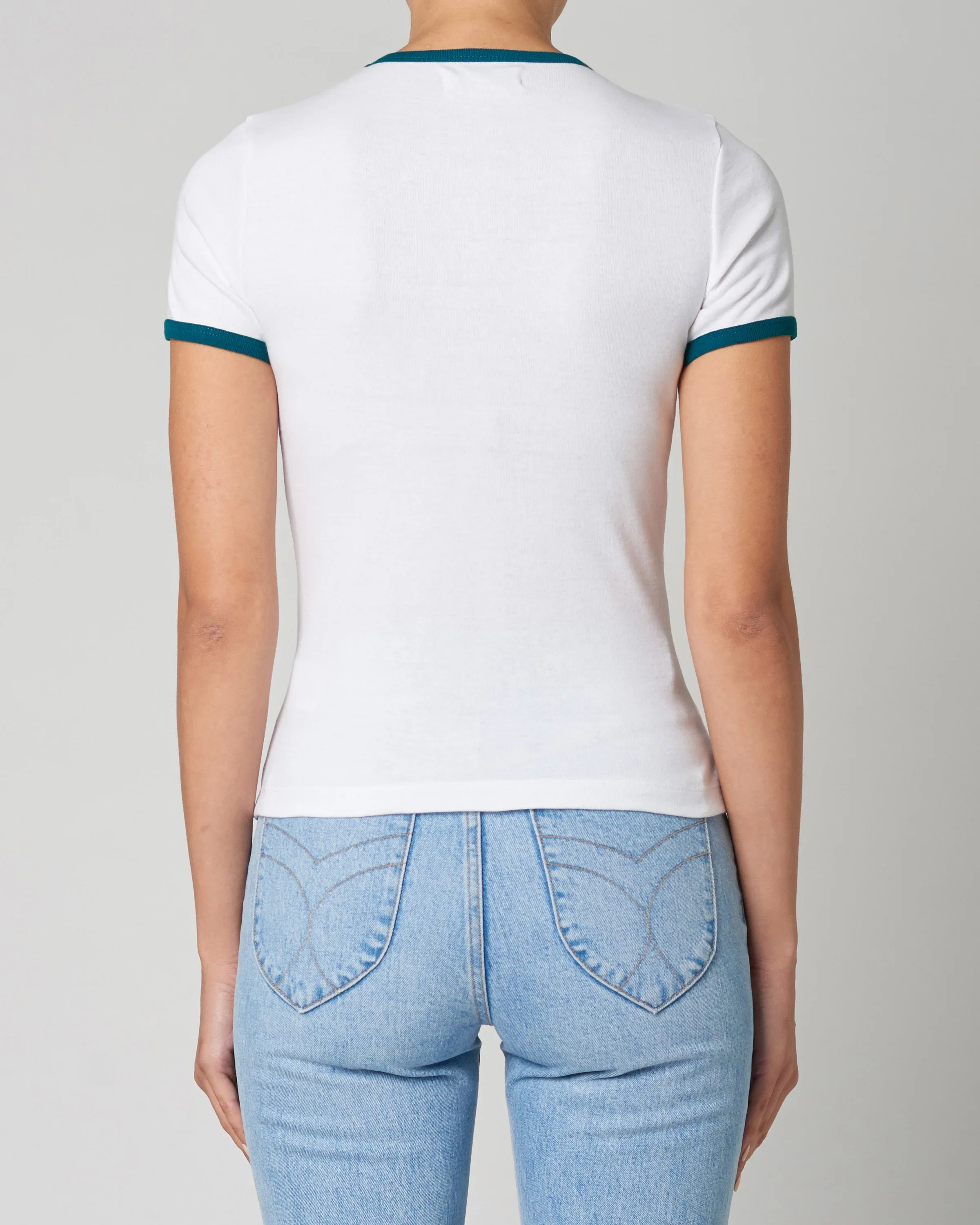 ROLLAS Womens Girl Next Door Baby Rib Tee - Forest - Image 2