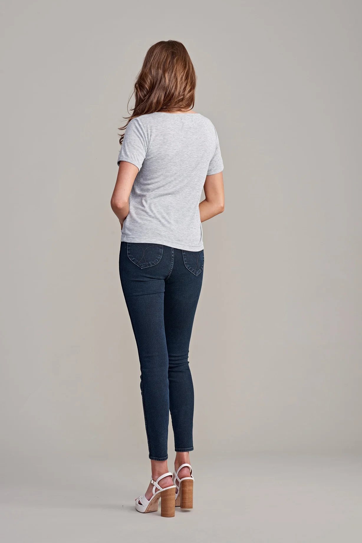 Rollas WOMENS GRANDPA MILLER TEE GREY MARLE - Image 6