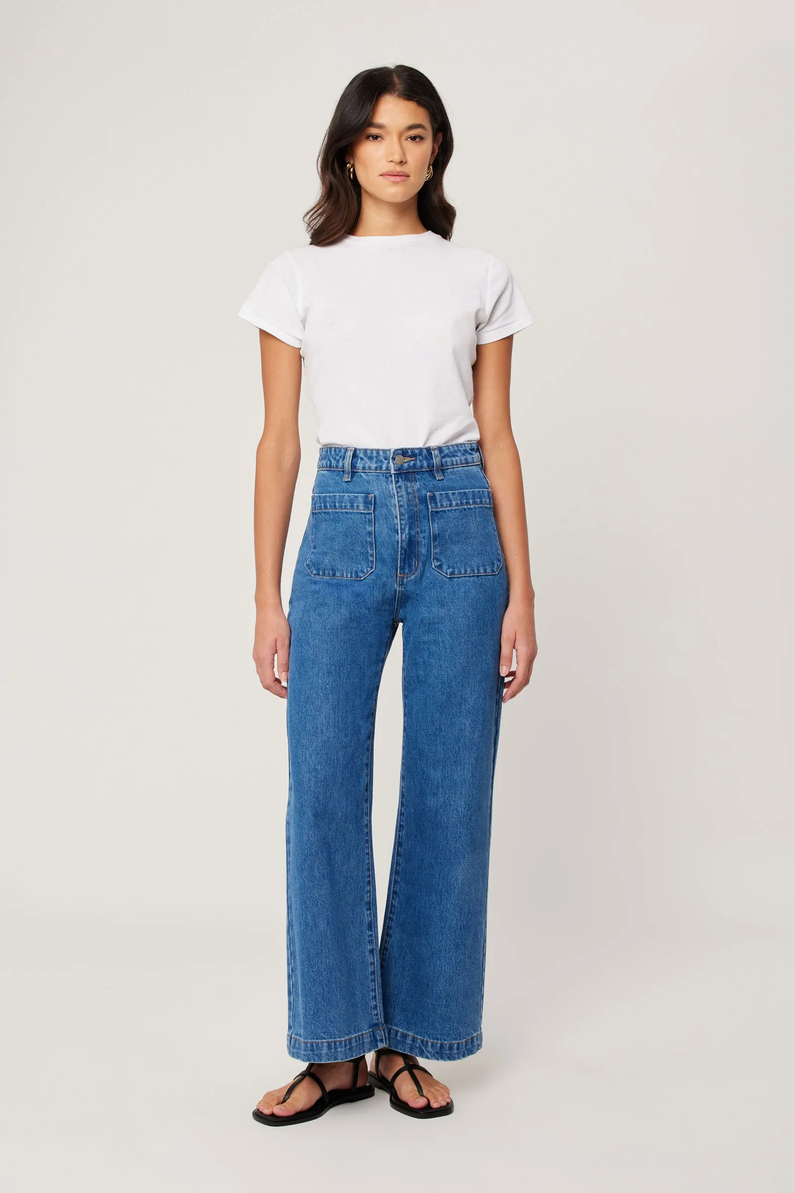 Rollas WOMENS SAILOR JEAN - ASHLEY BLUE - Image 2