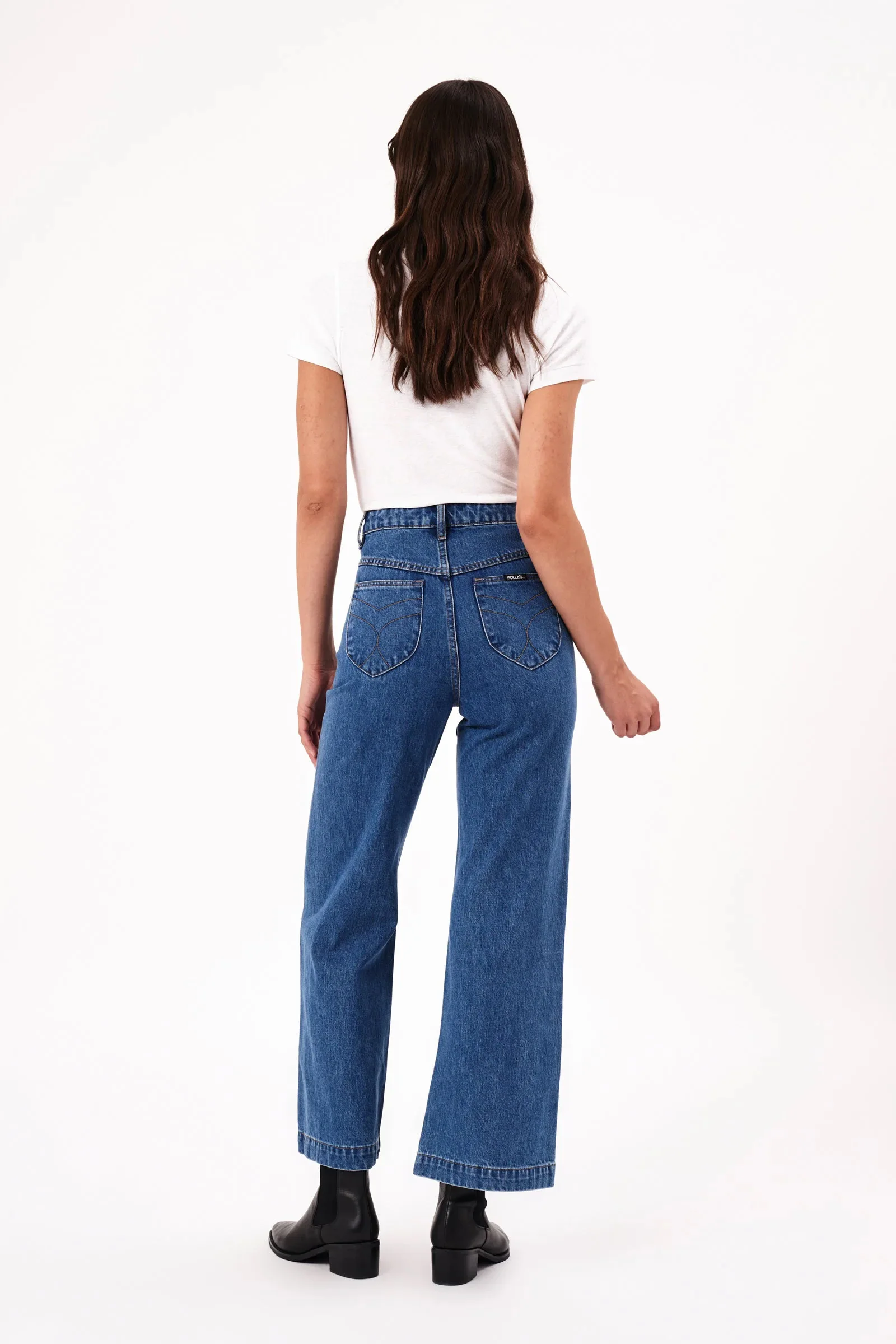 Rollas WOMENS SAILOR JEAN - ASHLEY BLUE - Image 8