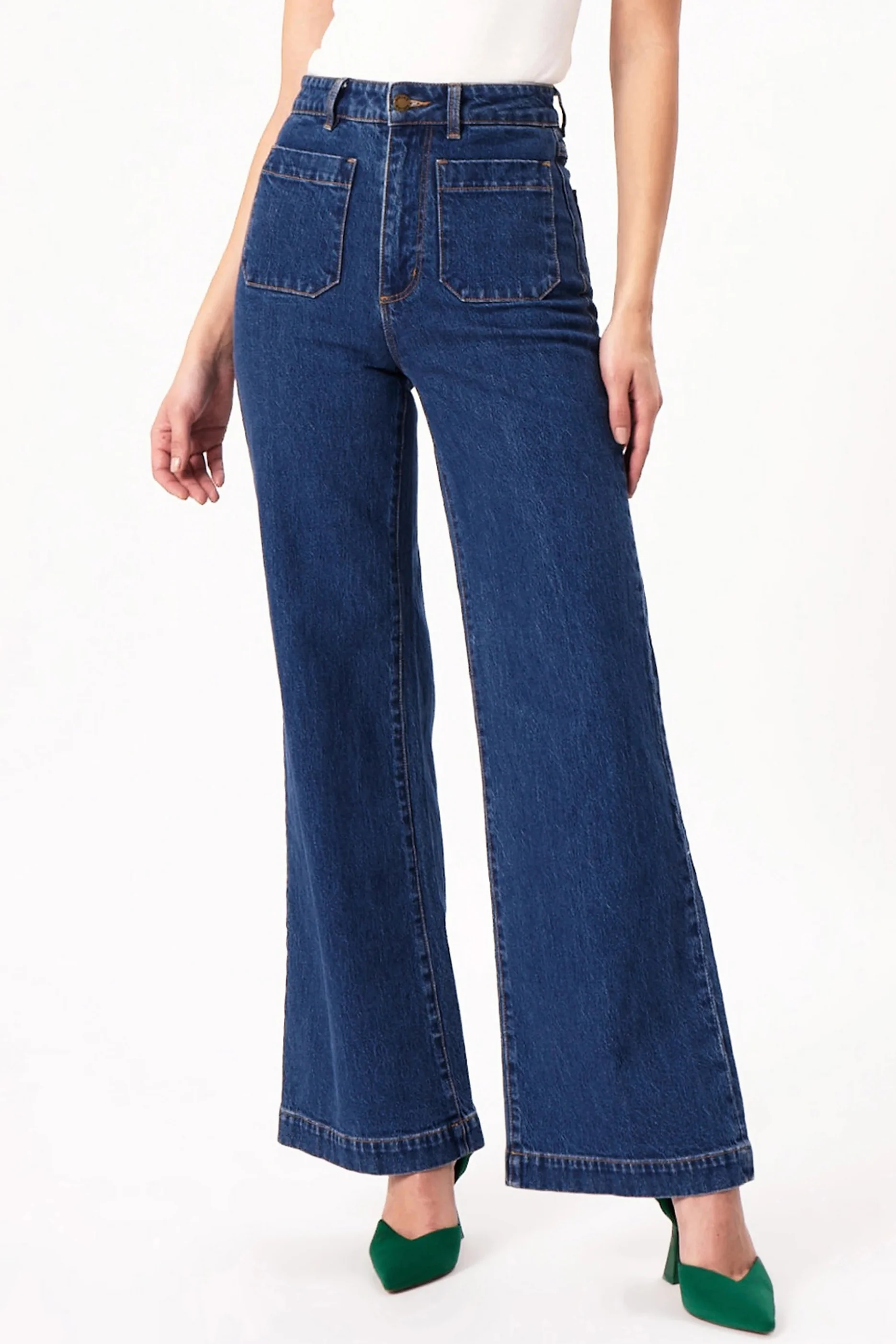 ROLLAS Womens Sailor Jean Eco Ruby Blue - Organic Dark Blue