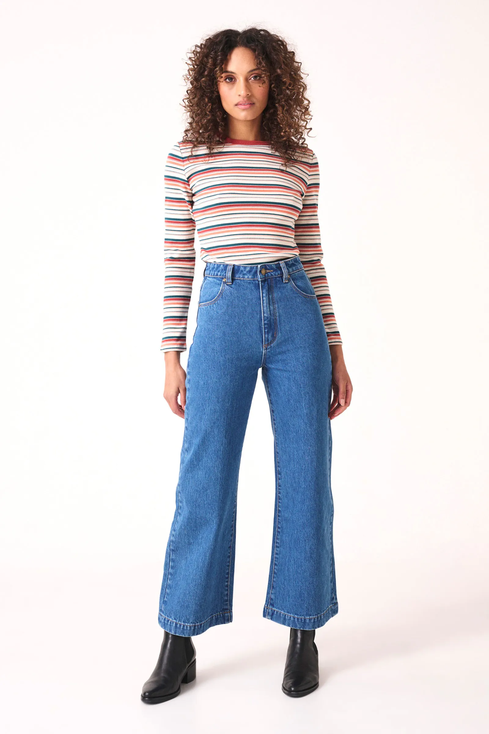 ROLLAS Womens Sailor Jeans - Ash Blue - Image 2