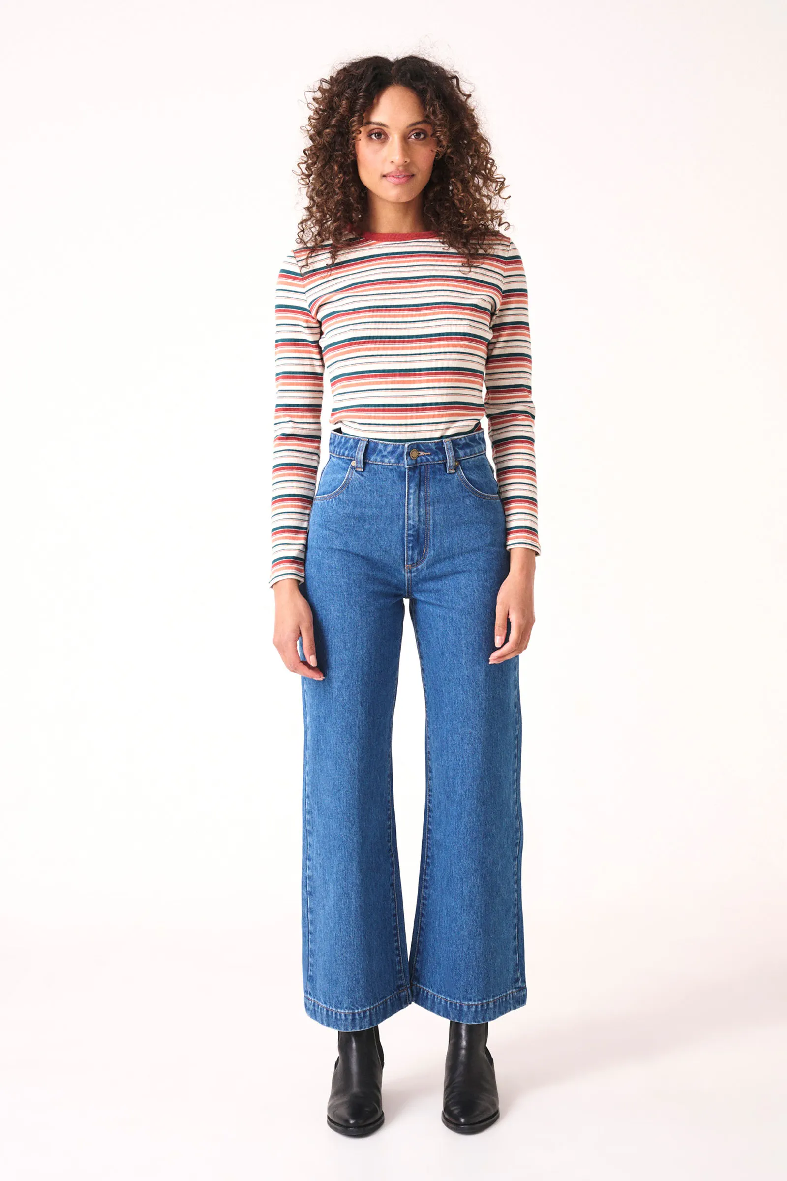 ROLLAS Womens Sailor Jeans - Ash Blue - Image 8