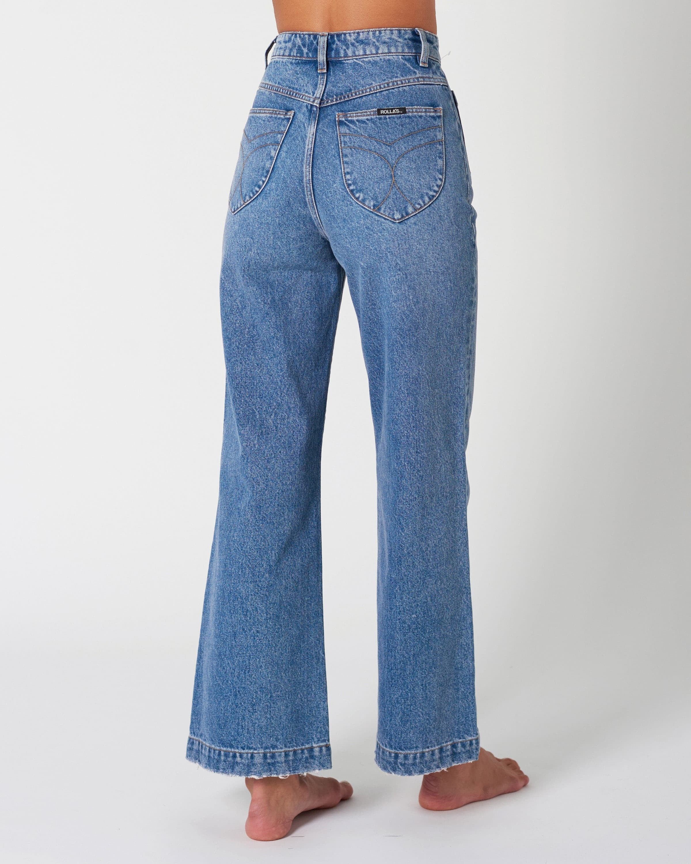 ROLLAS Womens Sailor Jeans Janet Recycled Mid Vintage Blue - Image 3