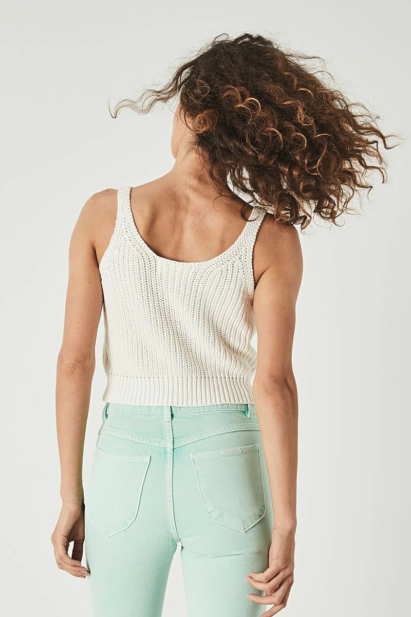 Rollas WOMENS SAILOR KNIT TANK - VINTAGE WHITE - Image 5