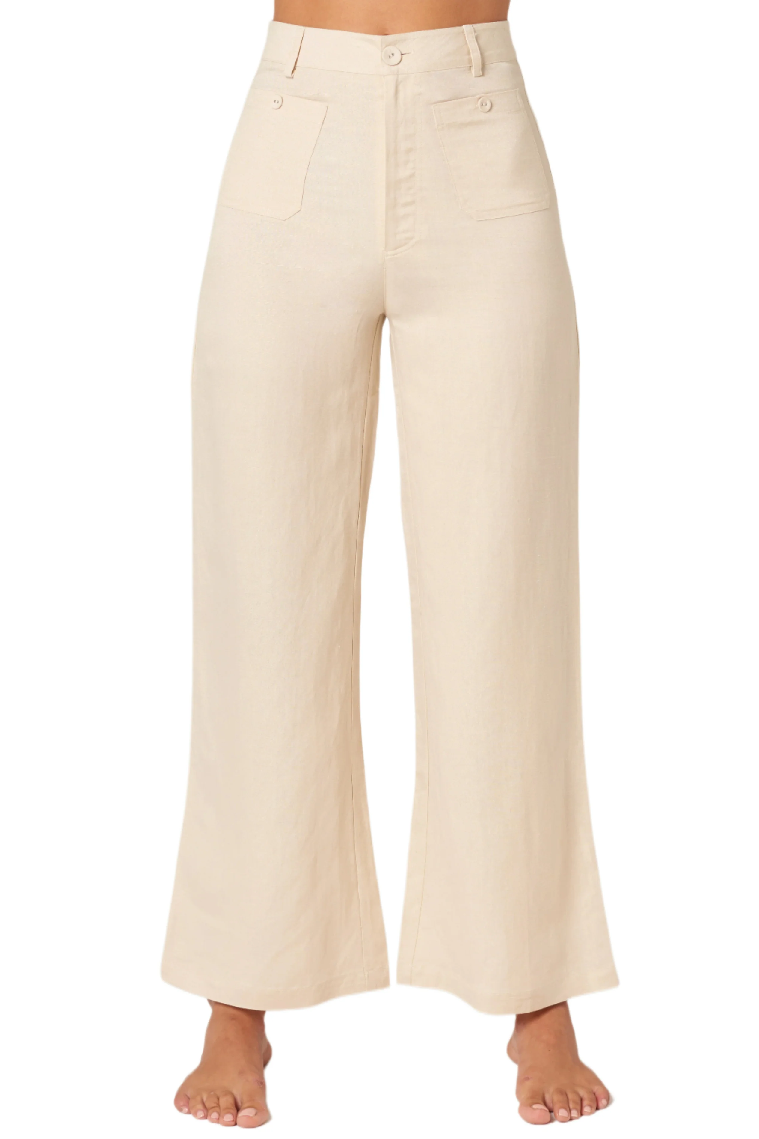 ROLLAS Womens Sailor Linen Pant - Biscuit