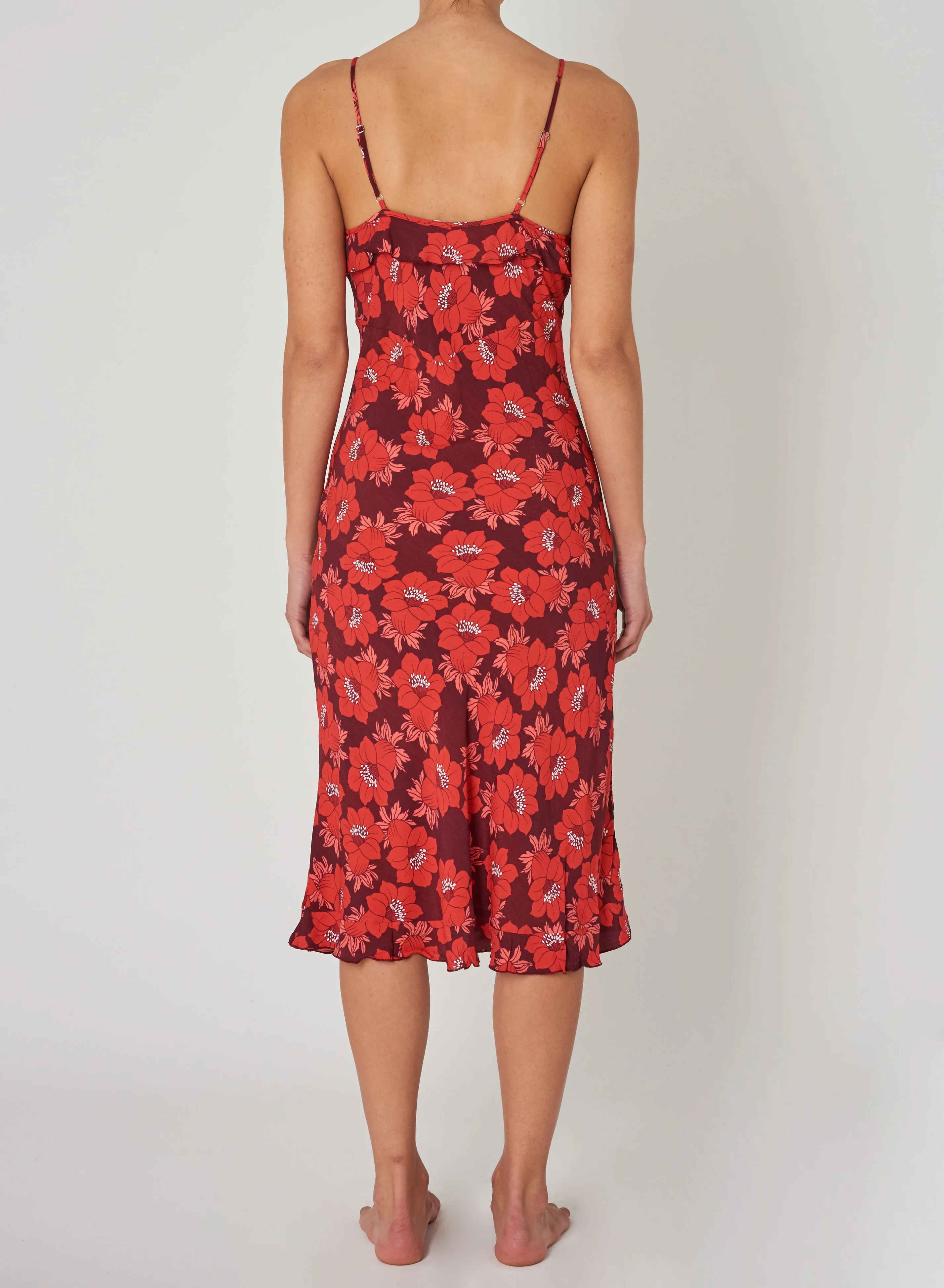 Rollas WOMENS SHELLEY DATURA SLIP DRESS - RASPBERRY - Image 2