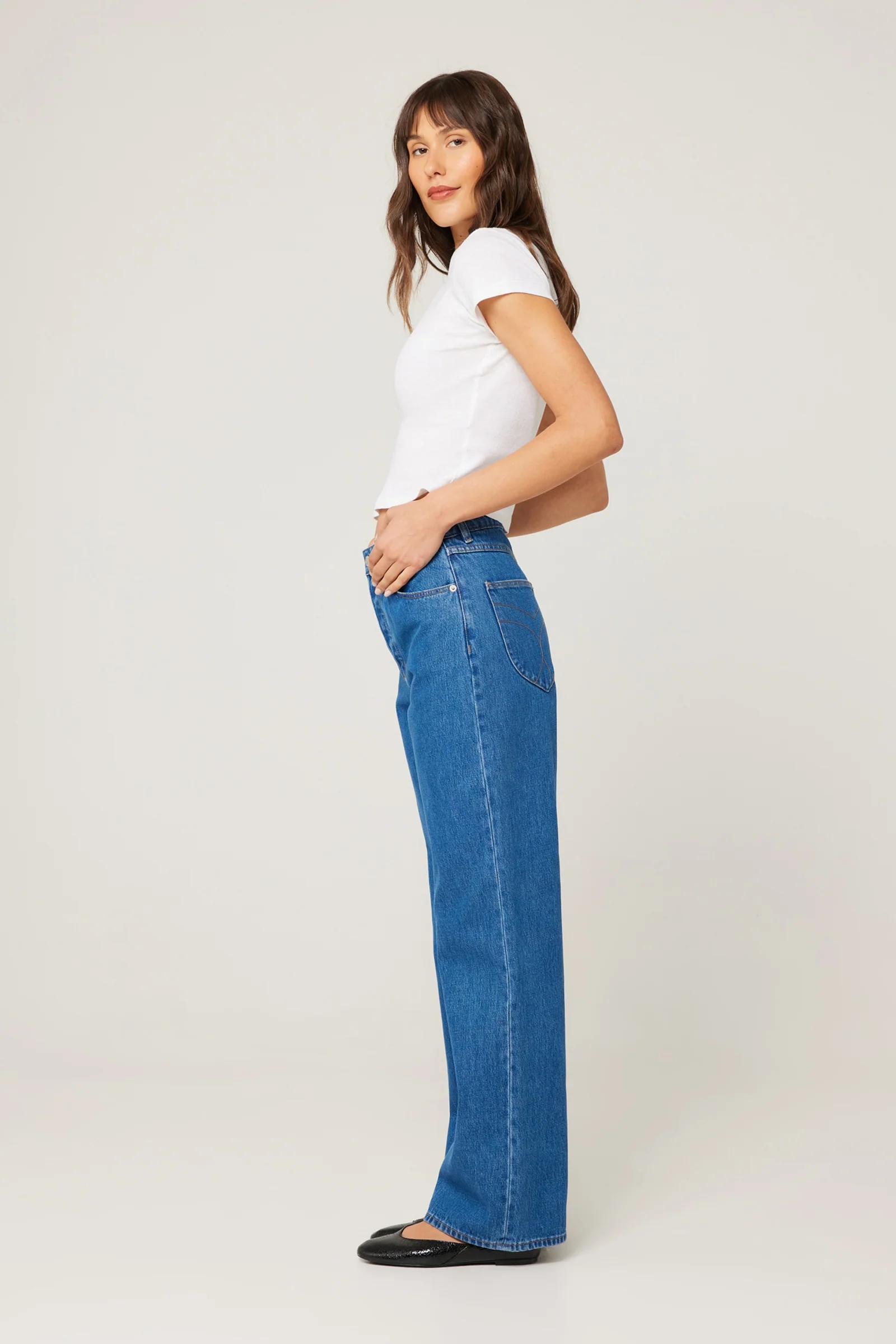 ROLLAS Womens Stevie Relaxed Jeans - Ashley Blue - Image 2