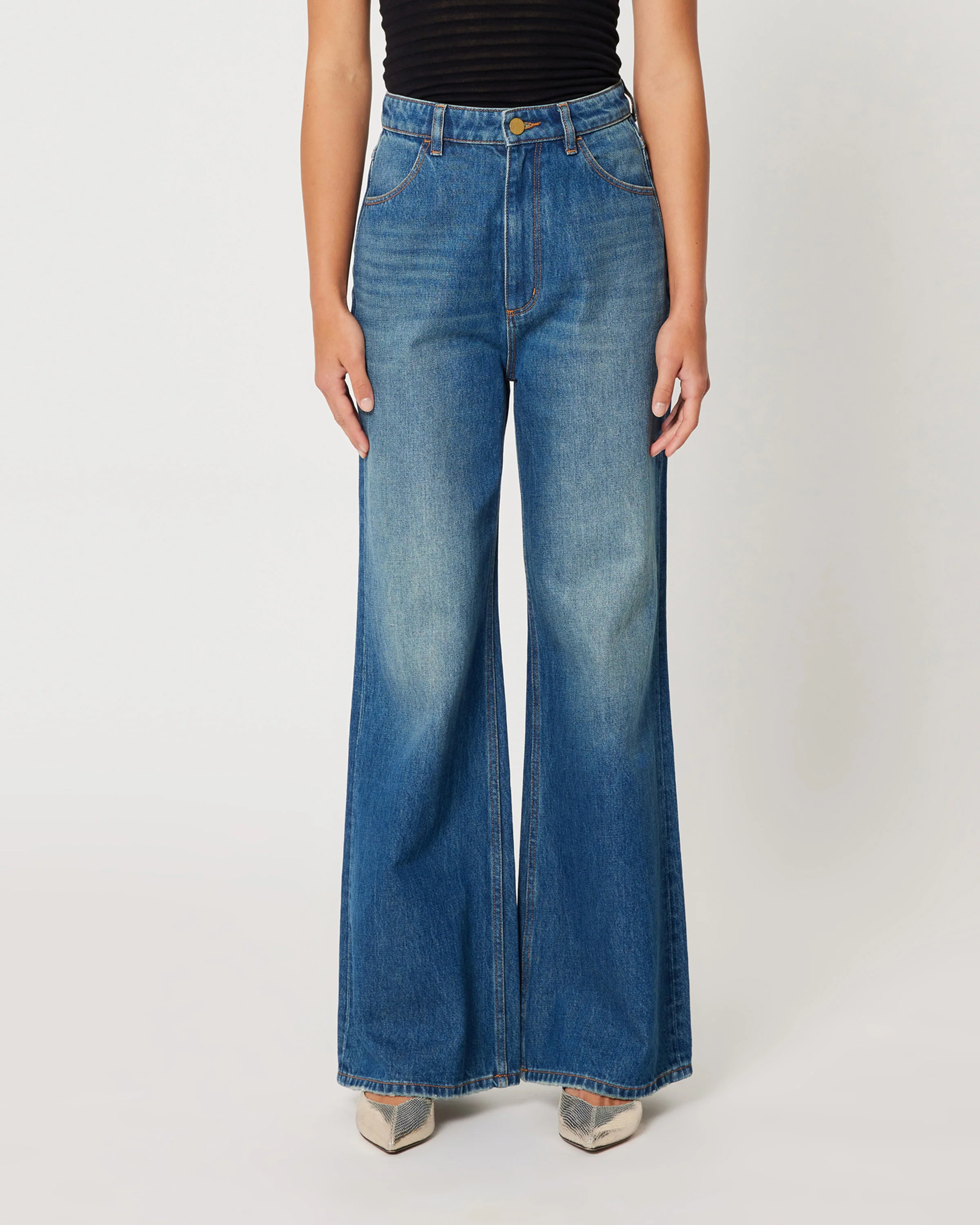 ROLLAS Womens Studio Flare Eclipse - Dark Vintage Blue - Image 2