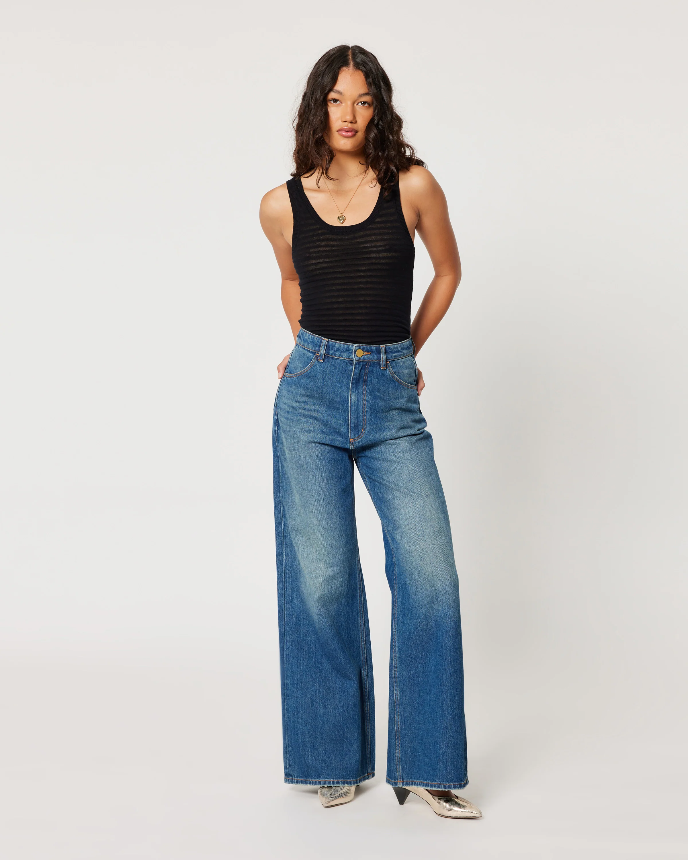 ROLLAS Womens Studio Flare Eclipse - Dark Vintage Blue - Image 3