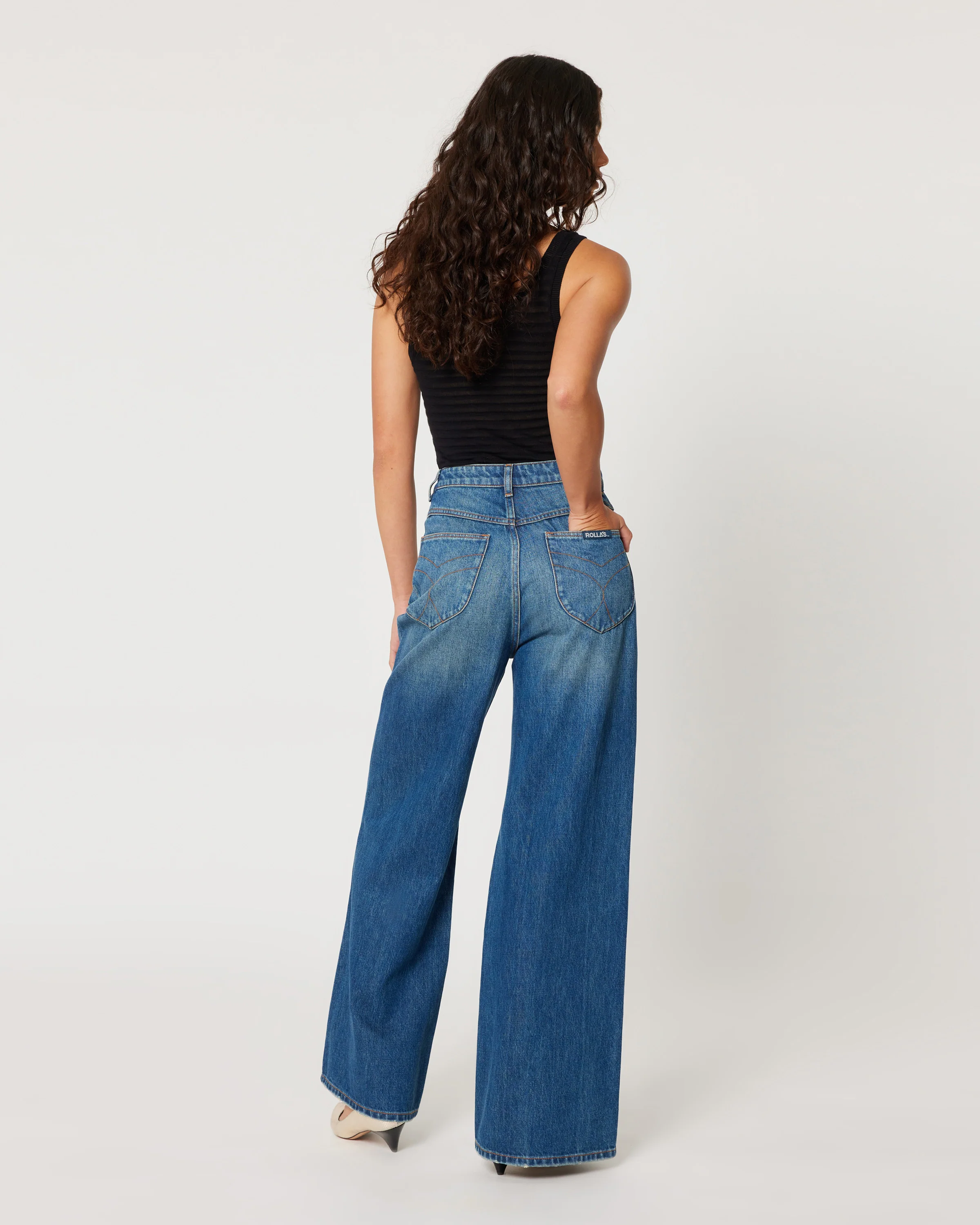 ROLLAS Womens Studio Flare Eclipse - Dark Vintage Blue - Image 5