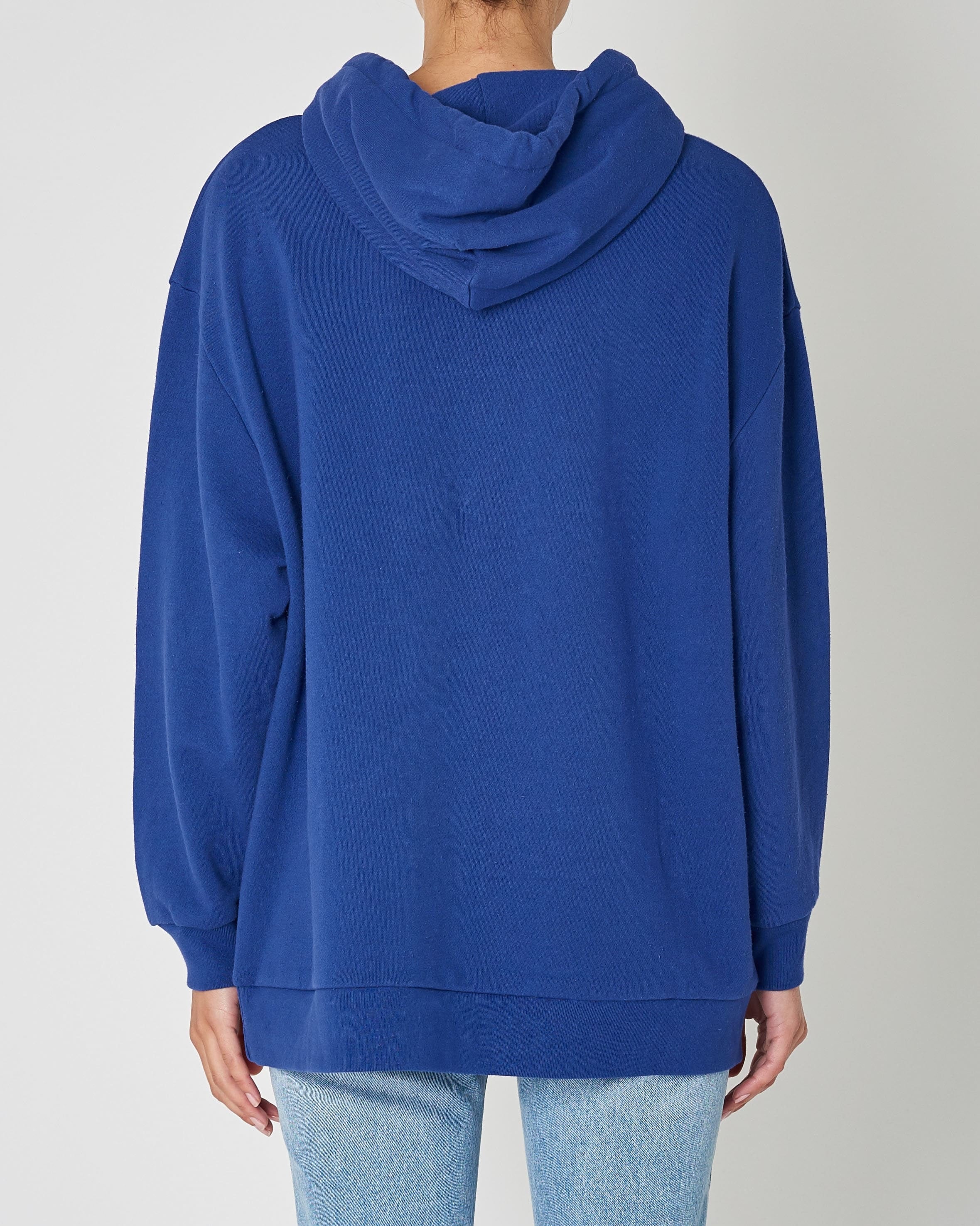 ROLLAS Womens Workout Slouch Hood Sweat Electric Blue - Image 3