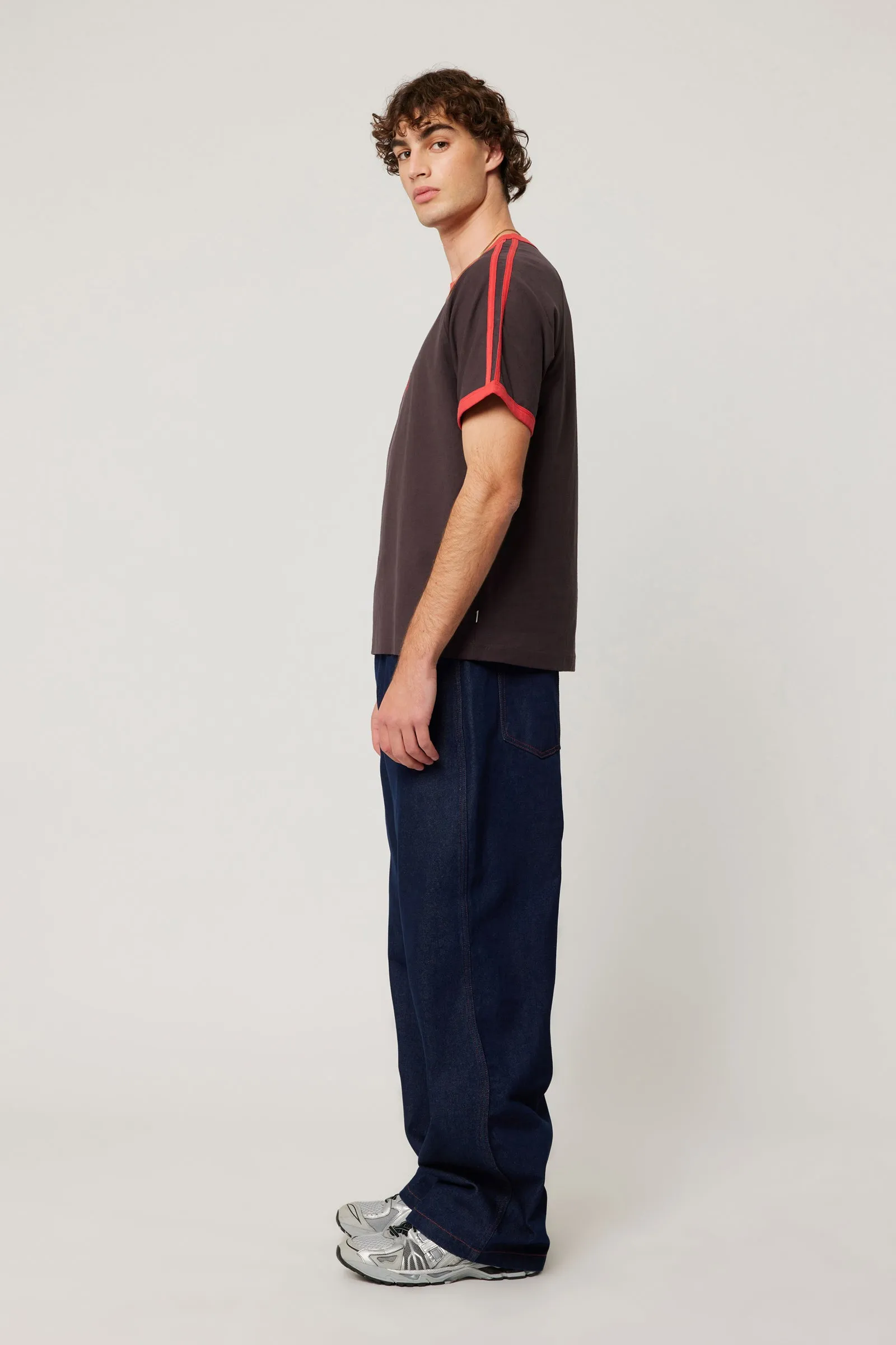 ROLLAS x ACDC Mens Dirty Deeds Ringer Tee - Washed Black - Image 3
