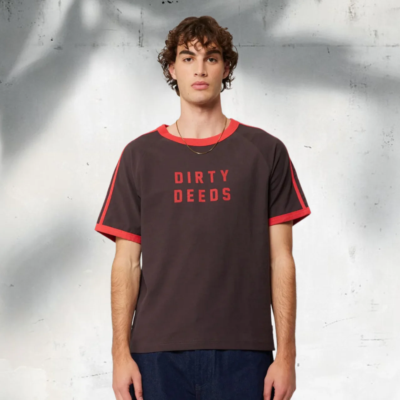 ROLLAS x ACDC Mens Dirty Deeds Ringer Tee - Washed Black - Image 4