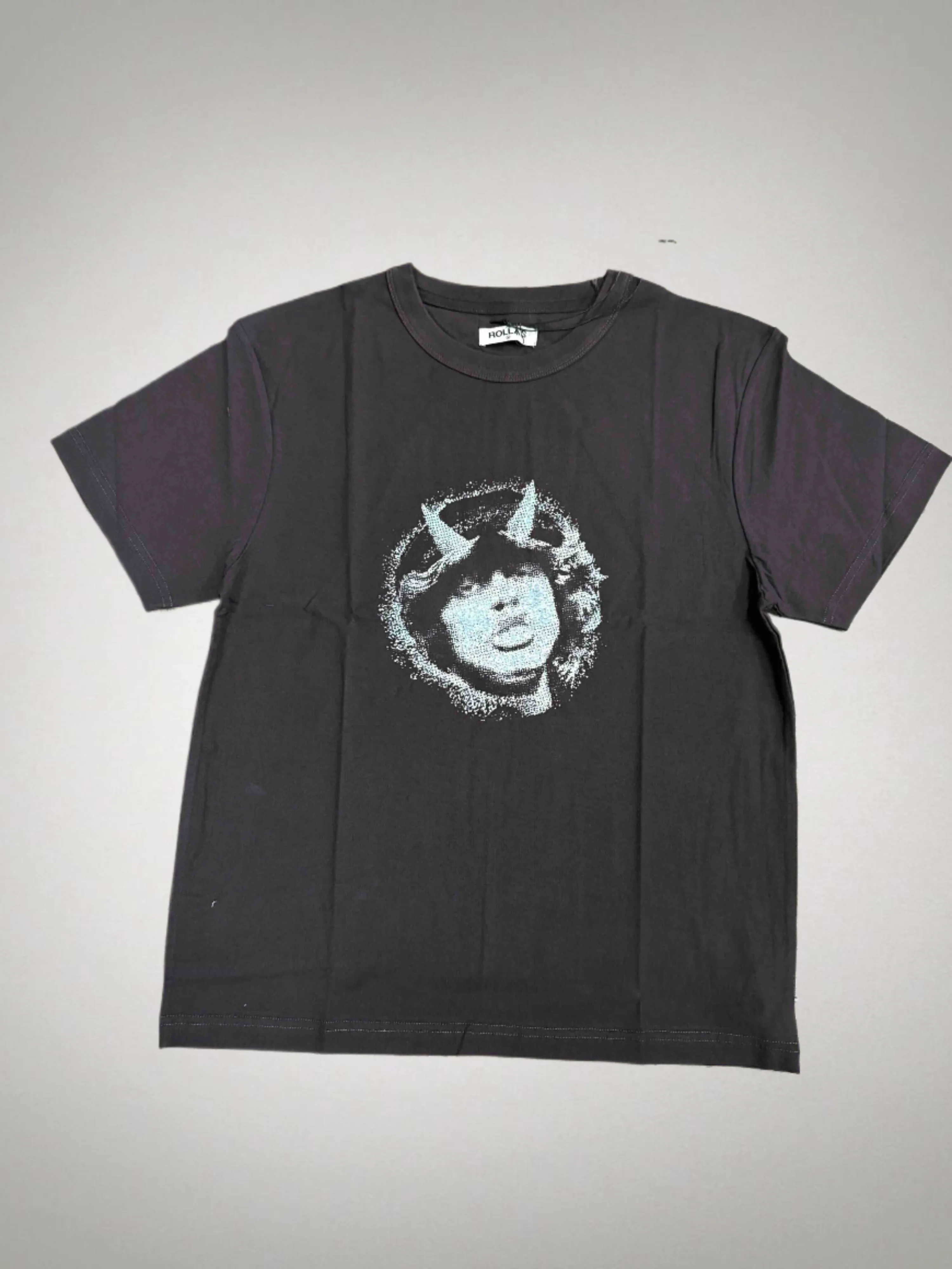 ROLLAS x ACDC Mens Highway Devil Tee - Washed Black - Image 2