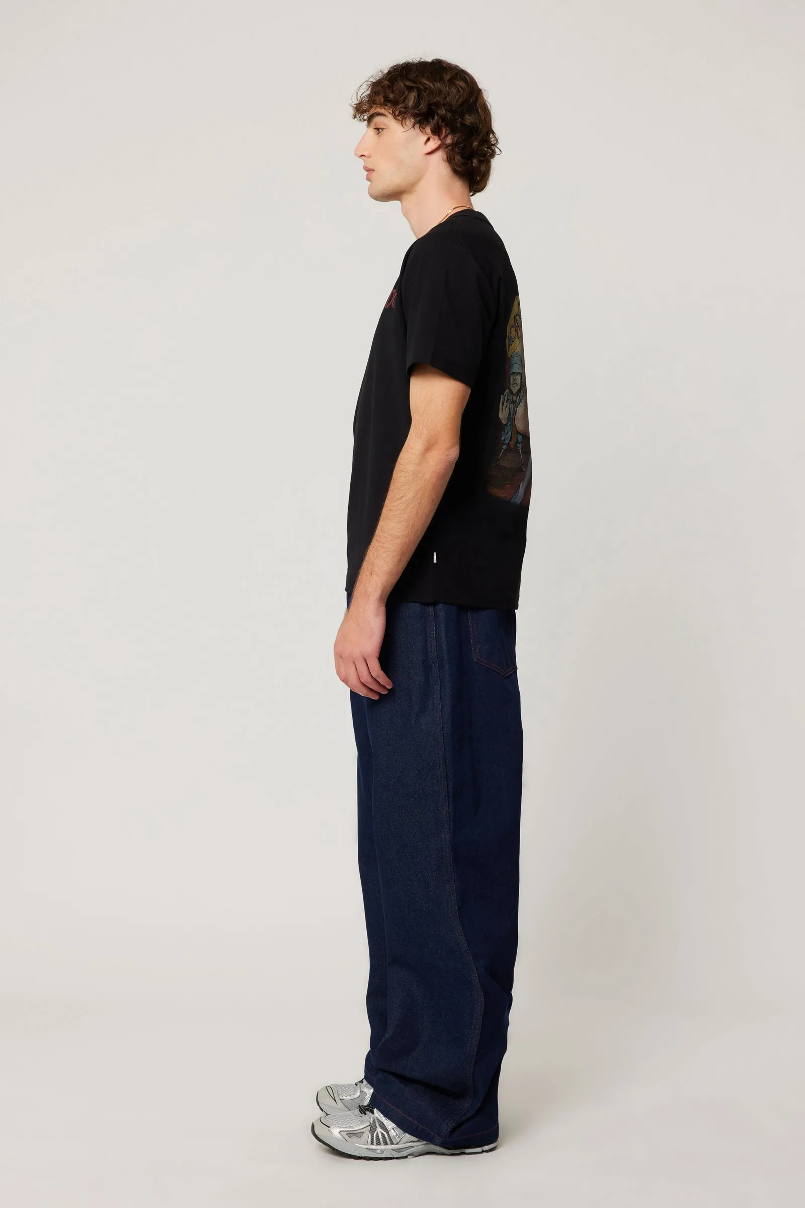 ROLLAS x ACDC Mens Lightning Logo Tee - Black - Image 5