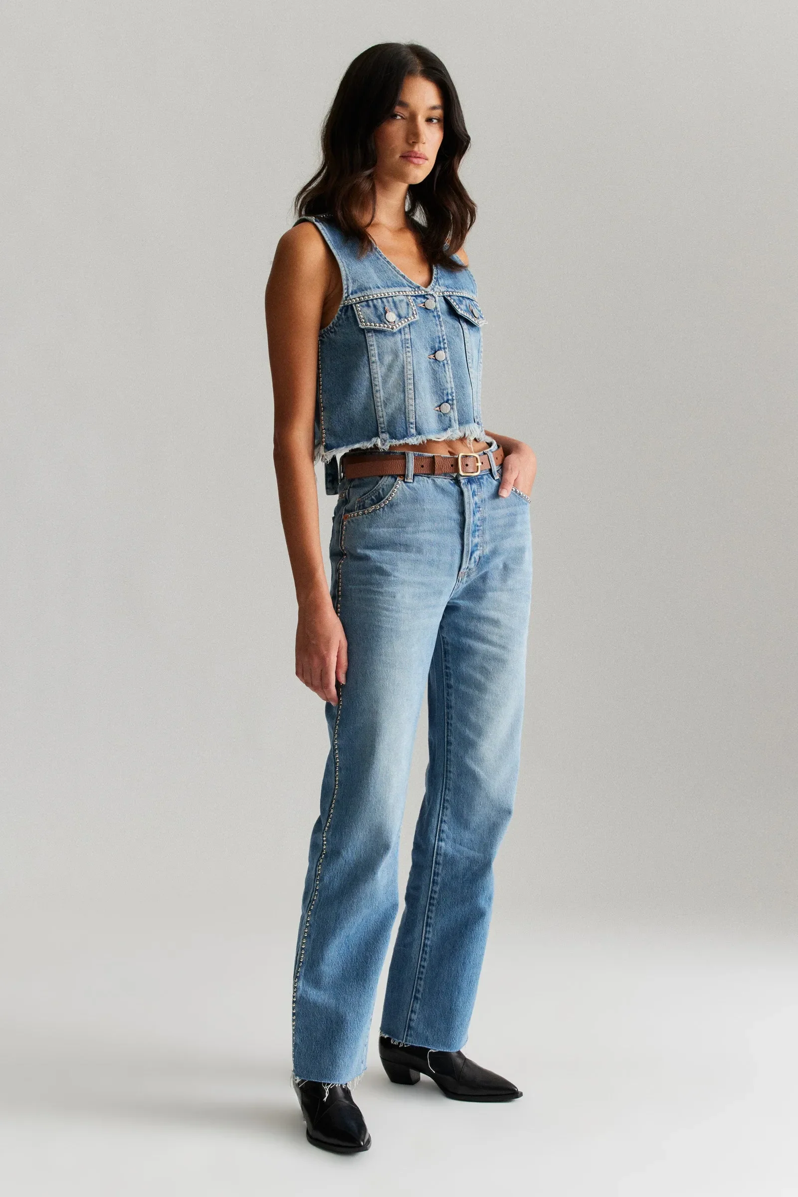 ROLLAS x ACDC Womens Morgan Vest - Stud - Image 4