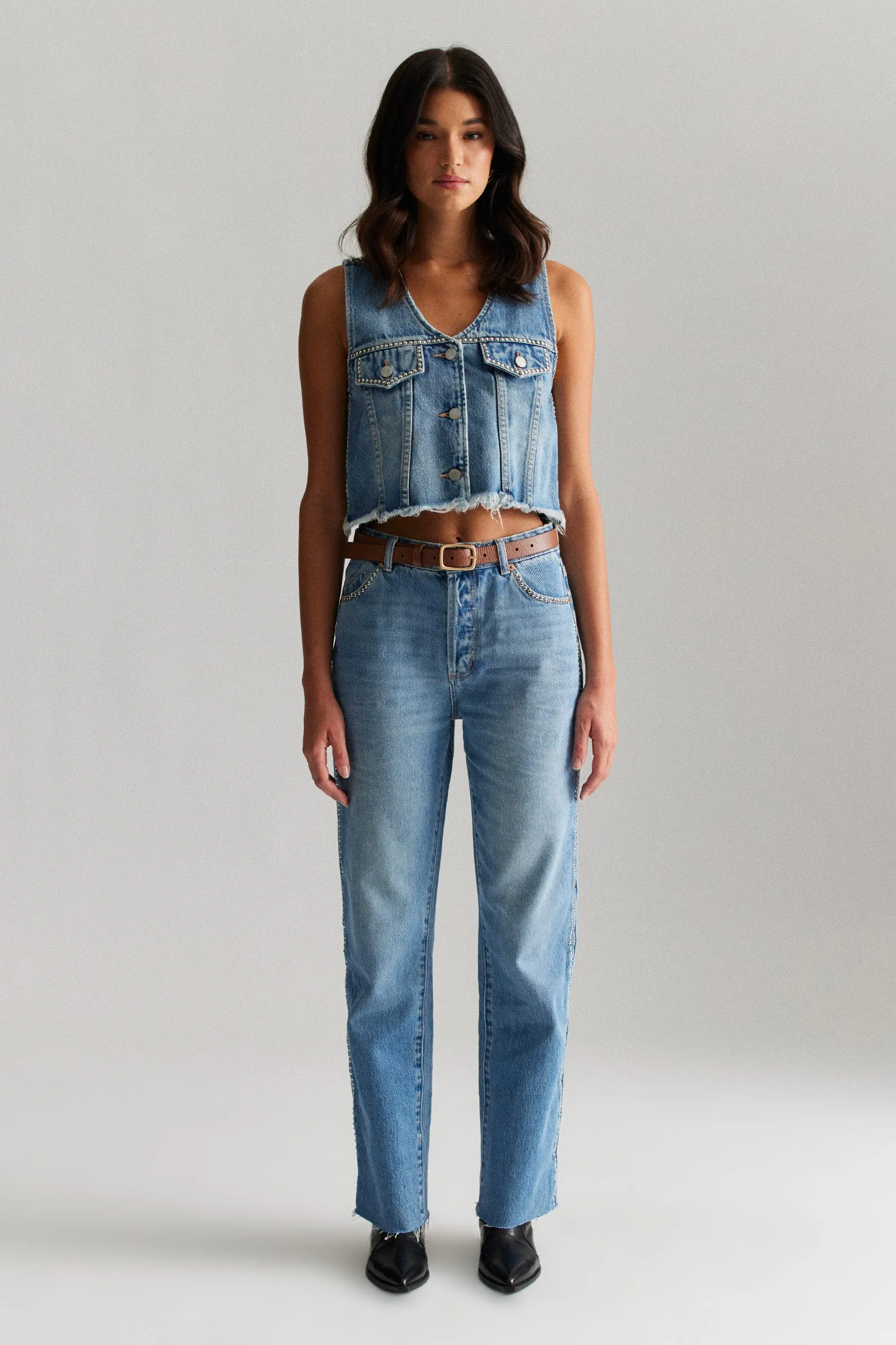 ROLLAS x ACDC Womens Morgan Vest - Stud - Image 5