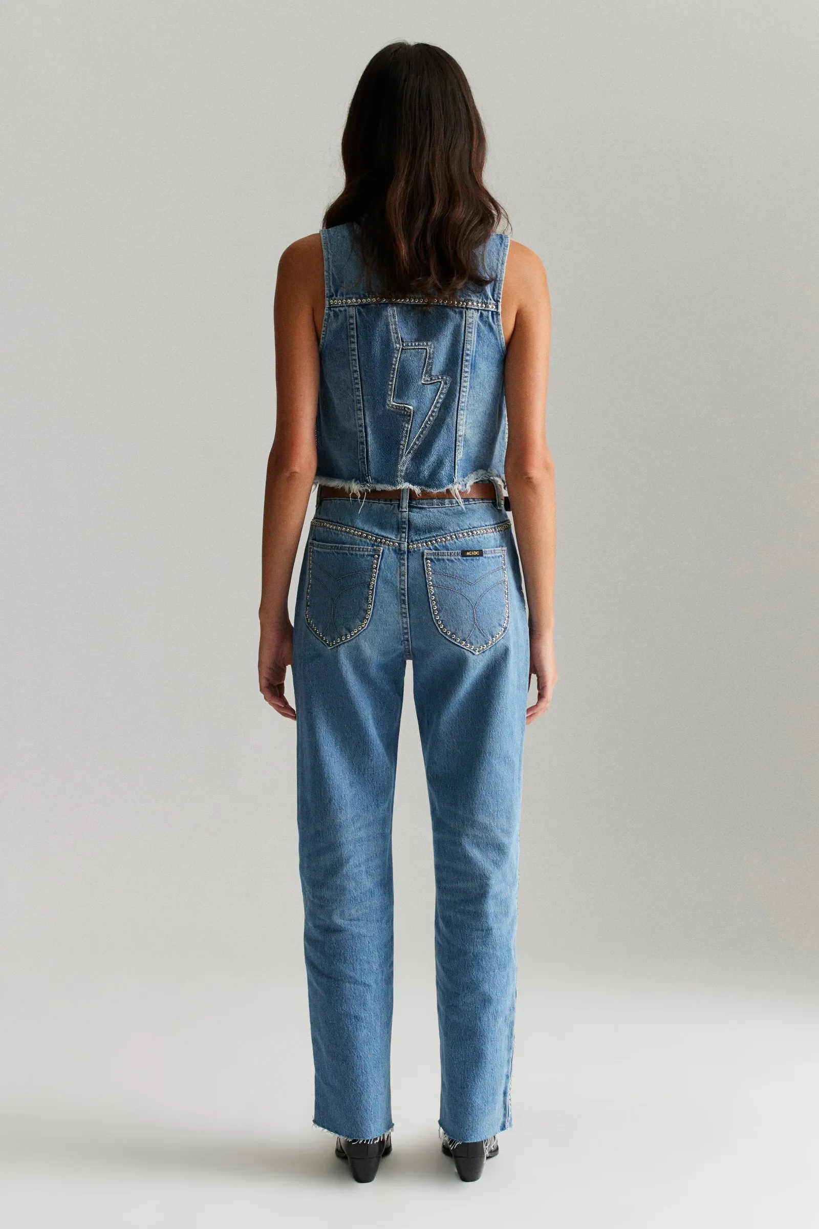ROLLAS x ACDC Womens Morgan Vest - Stud - Image 6