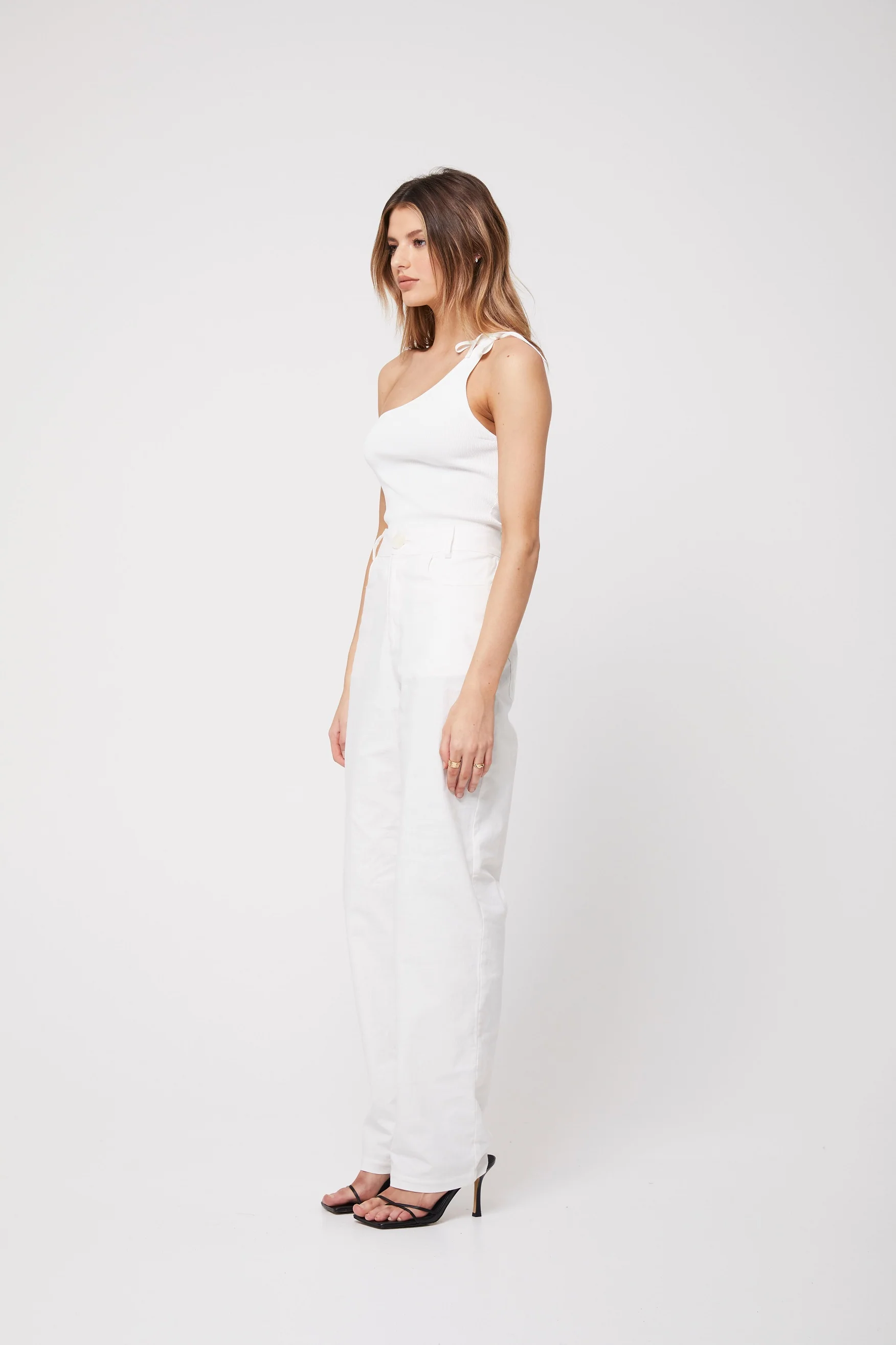 Rozalia Russian x Atoir WOMENS THE ONE SHOULDER TOP - WHITE - Image 4
