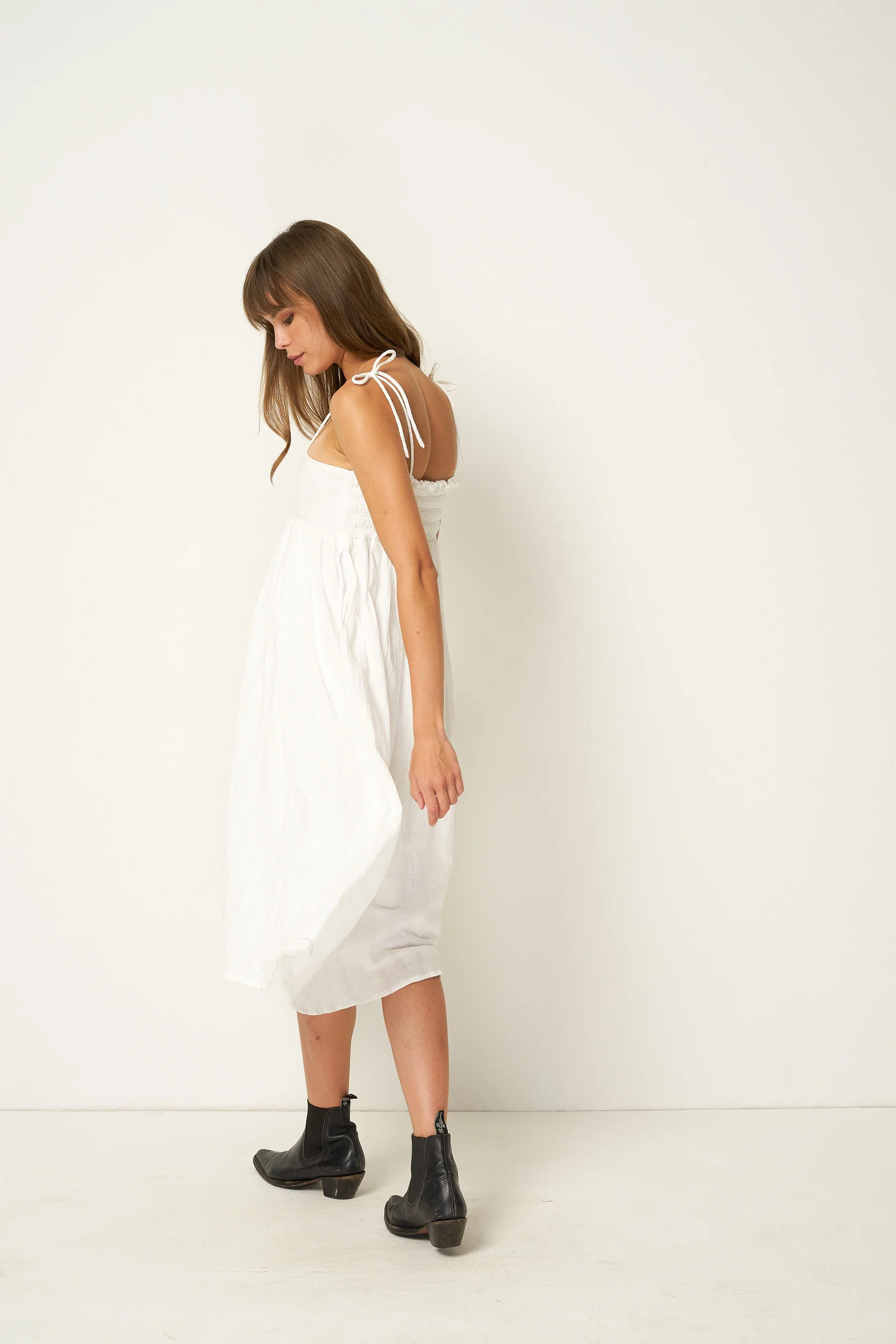 Rue Stiic FONTANA MIDI DRESS WHITE - Image 2
