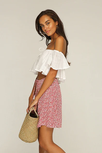Rue Stiic  WOMENS JAGGER OFF SHOULDER TOP WHITE - Image 4