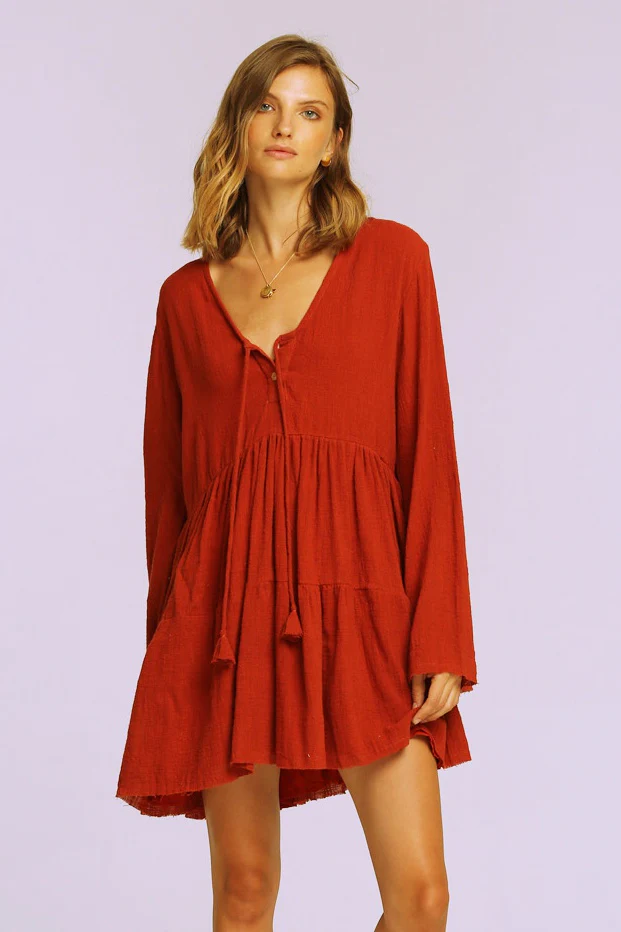 Rue Stiic WOMENS TUCSON DRESS CANYON RED - Image 2